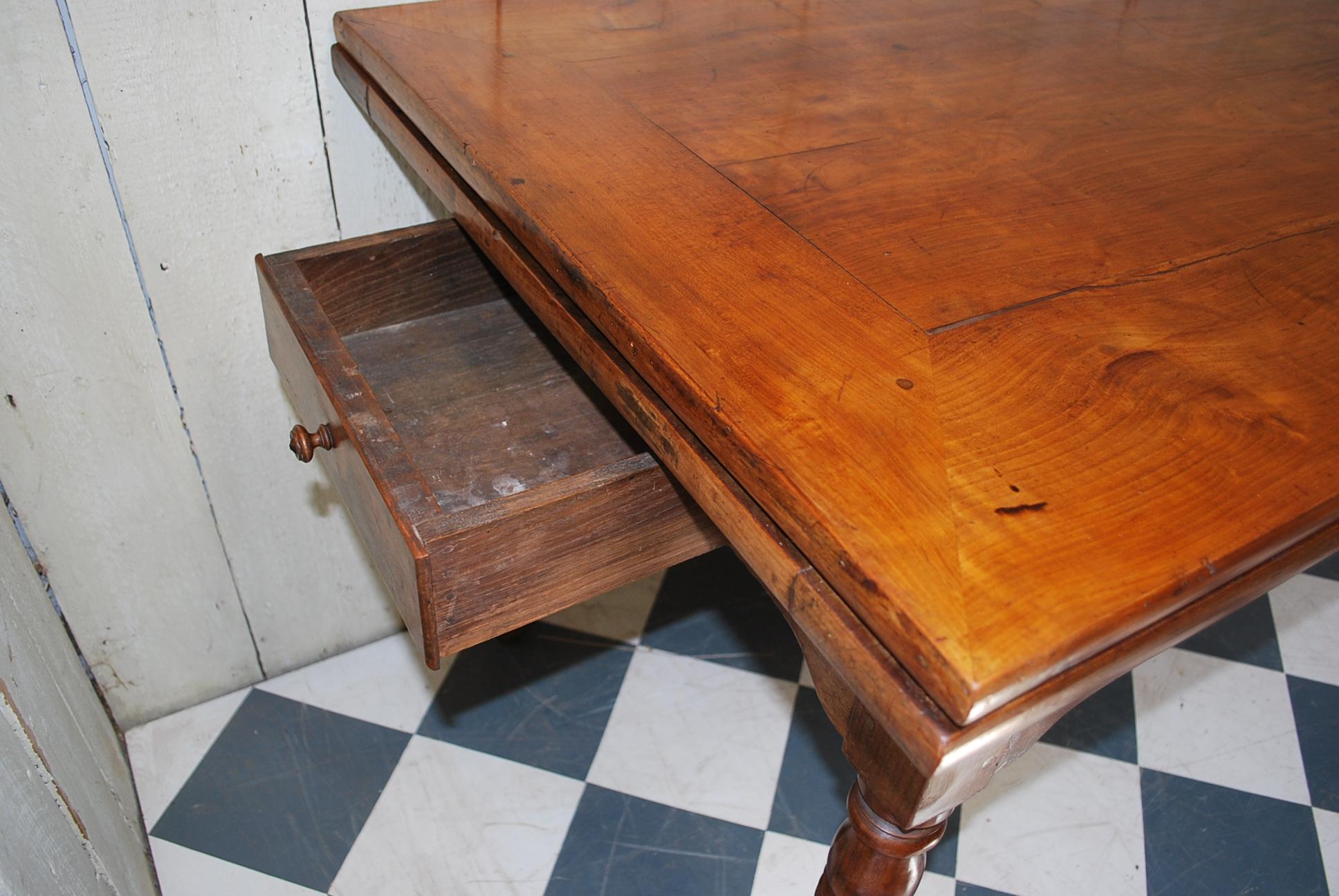 cherry wooden farmhouse table