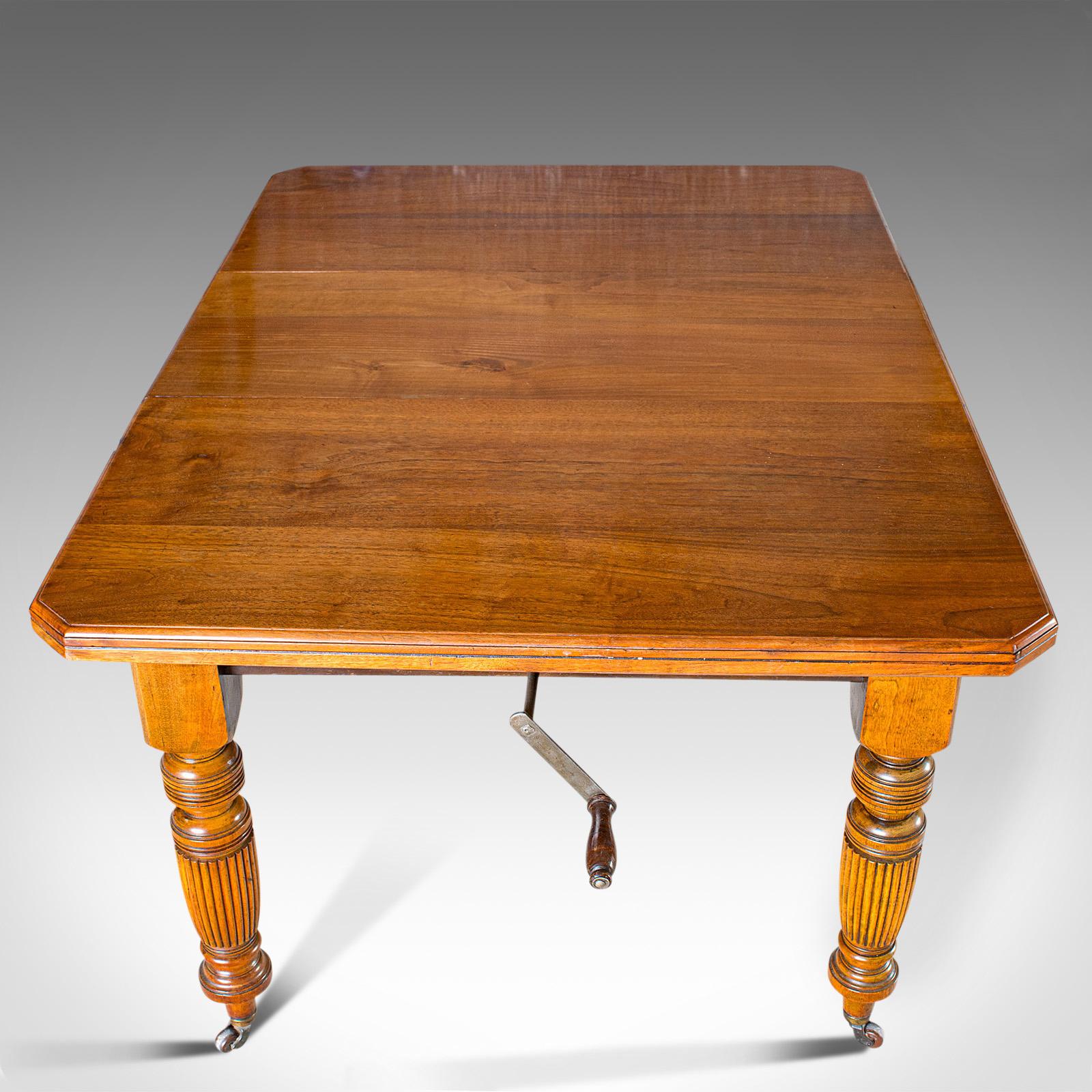 Antique Extending Dining Table, English, Walnut, Seats 4-6, Victorian, 1890 1