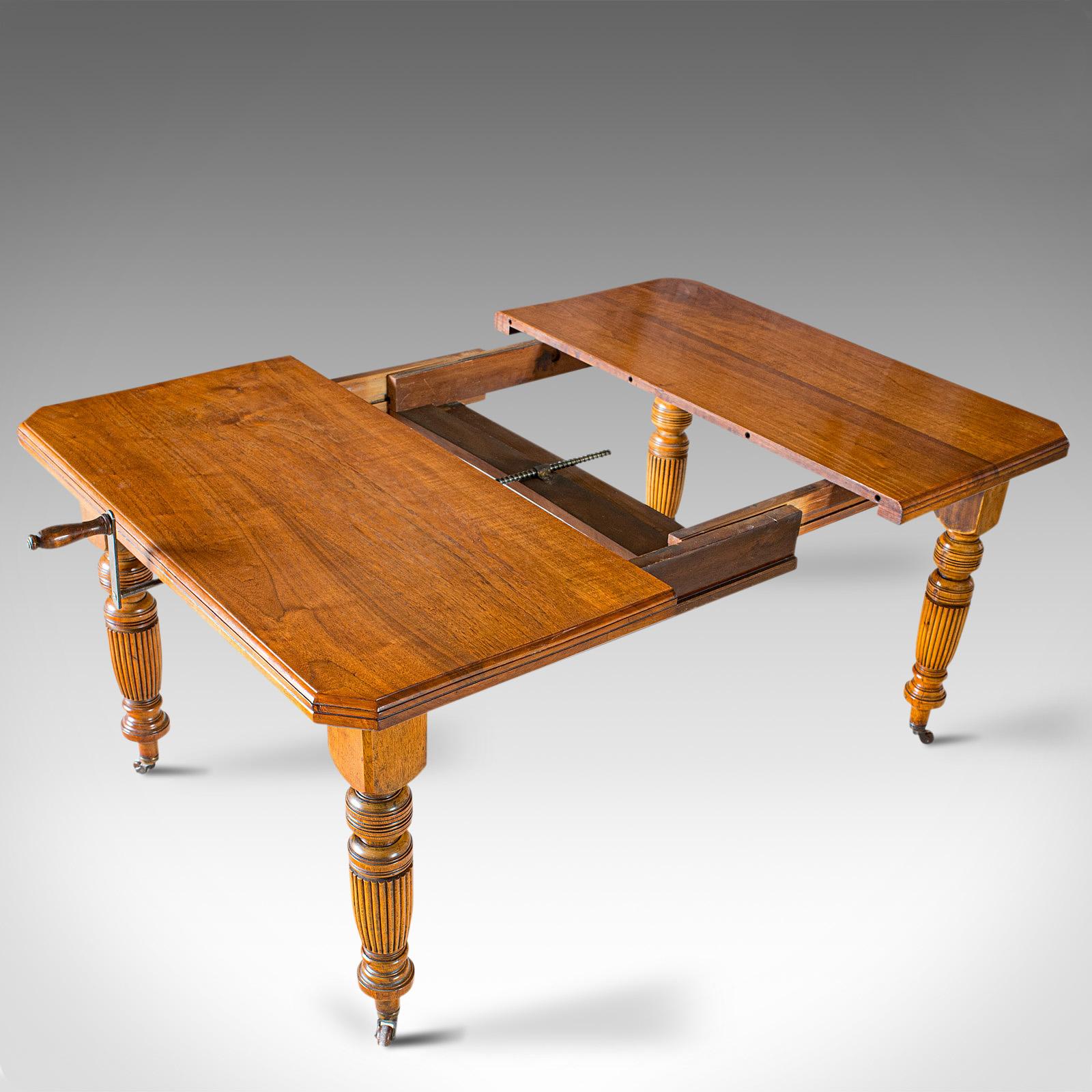 Antique Extending Dining Table, English, Walnut, Seats 4-6, Victorian, 1890 2