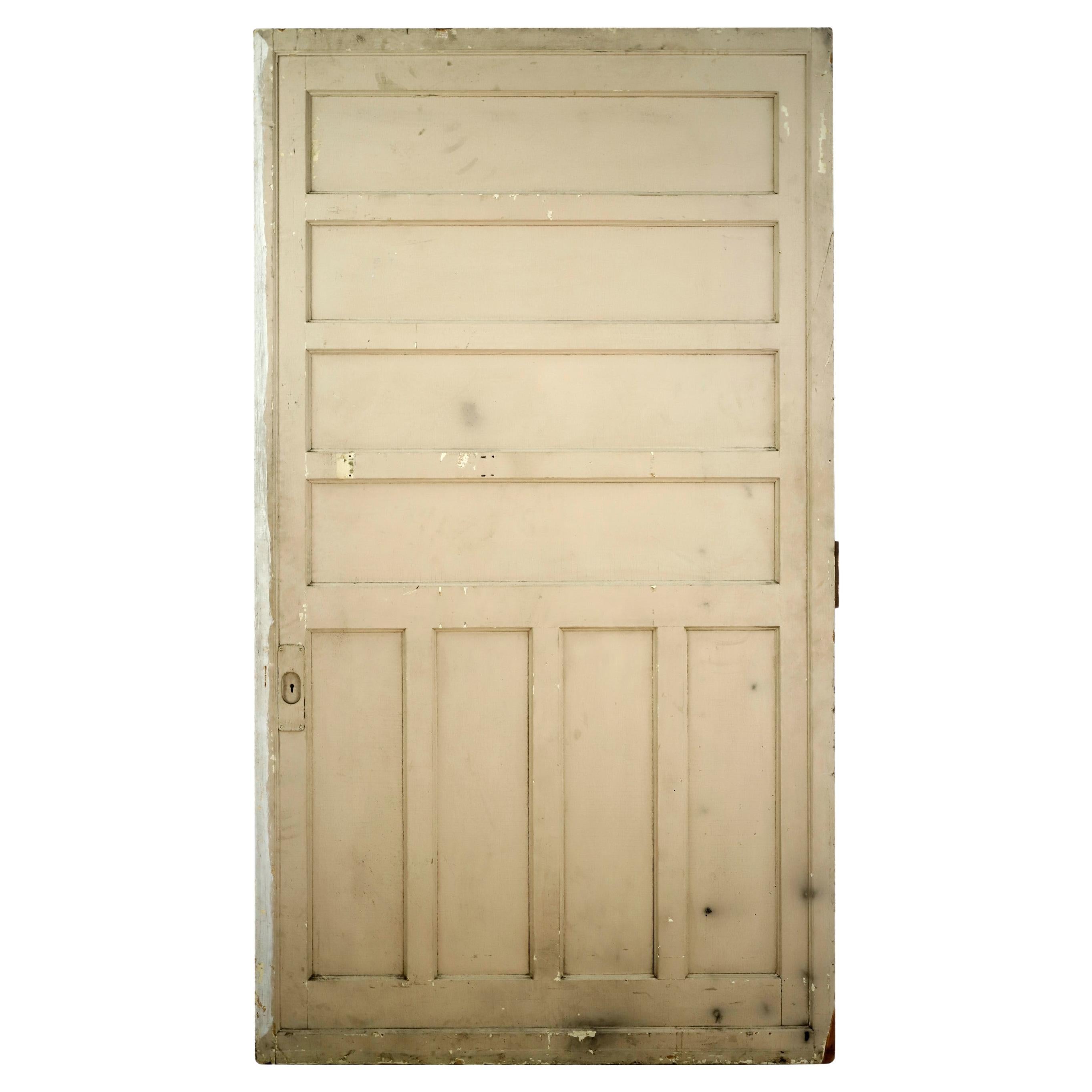 Antique Extra Wide Pine Pocket Door 8 Panels