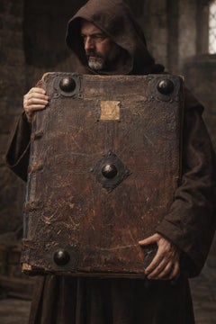 Antique Extremely Rare Large 13th Century Antiphonal Abbey Book Binding