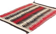 Antique Eye Dazzler Navajo-Style Carpet Southwest Bohemian Textile