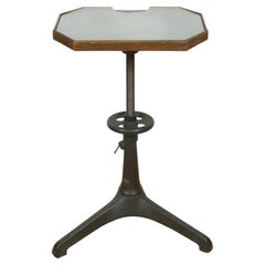 Table d'examen en verre œil ancien de Carl Ziess