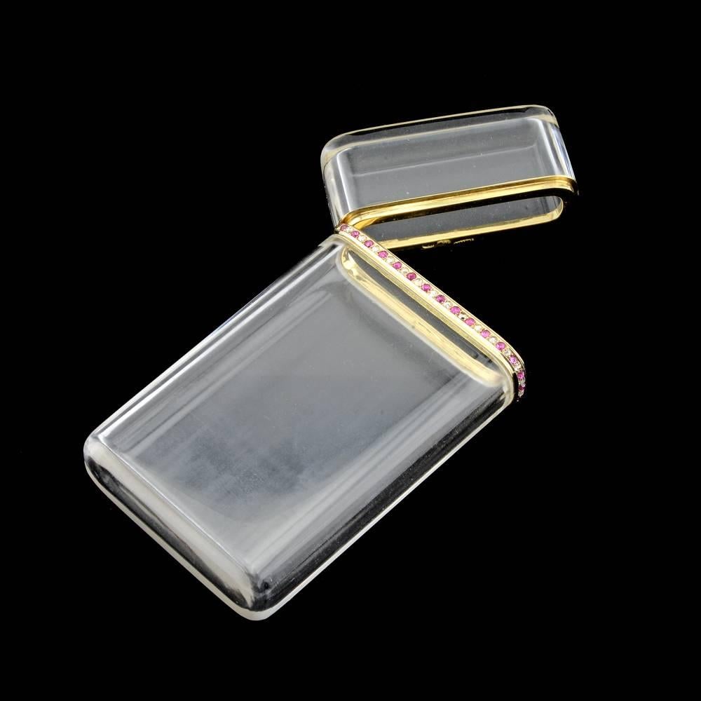 faberge rock crystal cigarette case