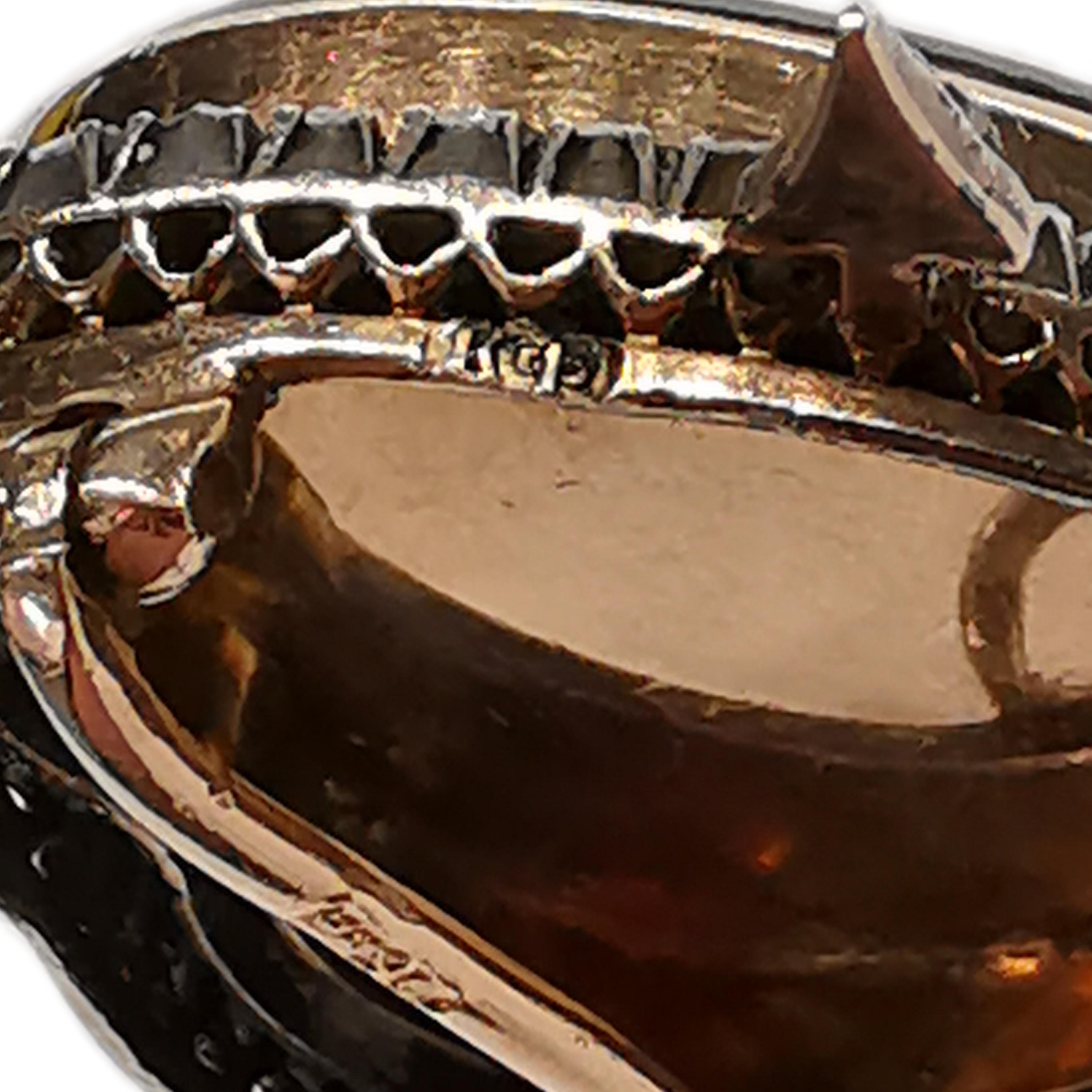 Antike Fabergé Dendritischer Achat Diamant Gold und Silber Herzbrosche, CIRCA 1915 für Damen oder Herren im Angebot