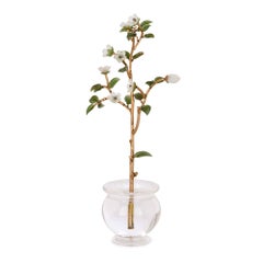 Antique Faberge Style Gold and Precious Stone Flower Model