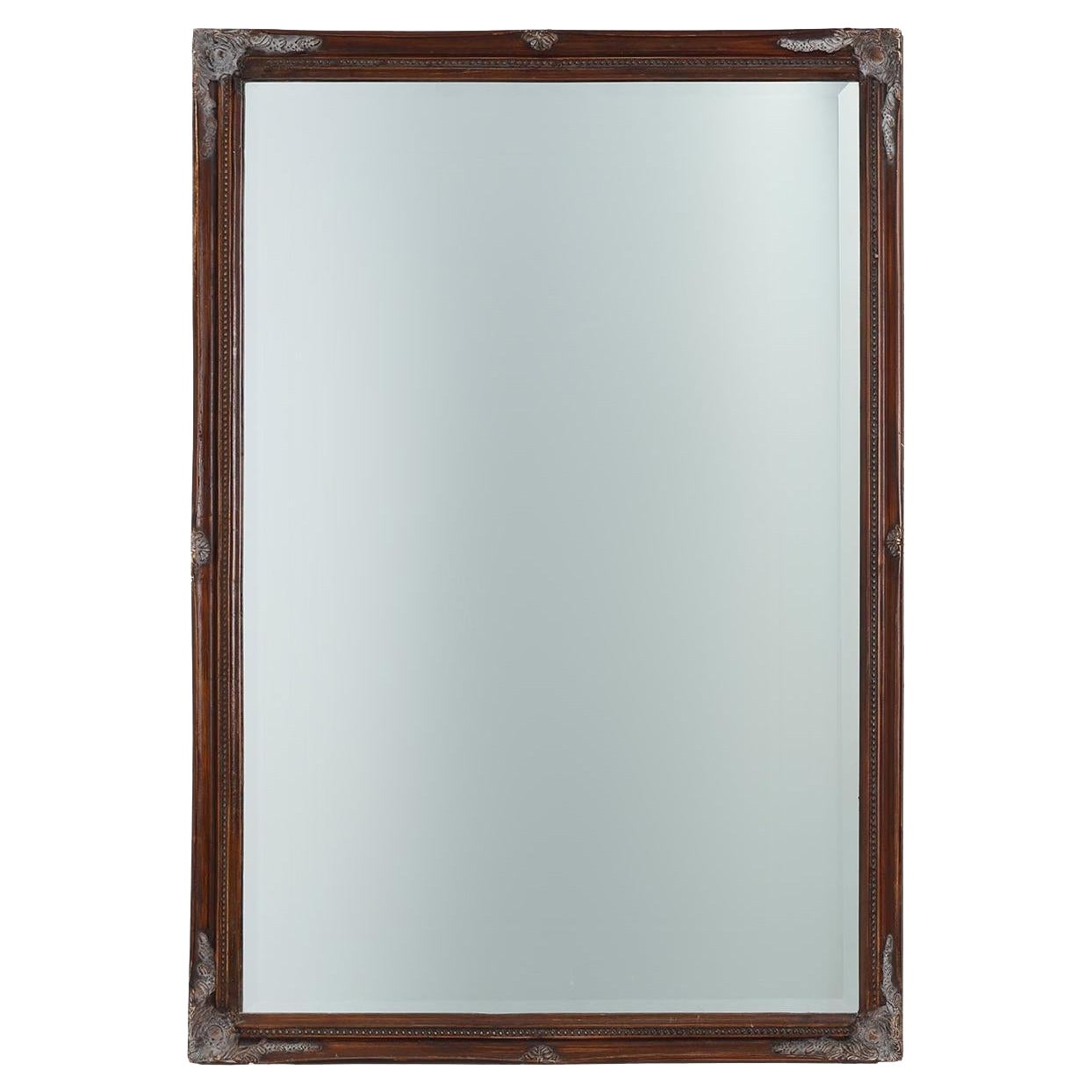 Antique Facet-Cut Mirror in Carved Wood, France 1850s