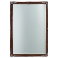 Antique Mirror con taglio a sfaccettatura e legno intagliato, Francia, anni 1850