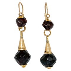 Antique Faceted Garnet Earrings