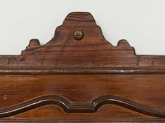 Antique Facetted Wall Mirror in walnut and brass accent, Italy 1900s