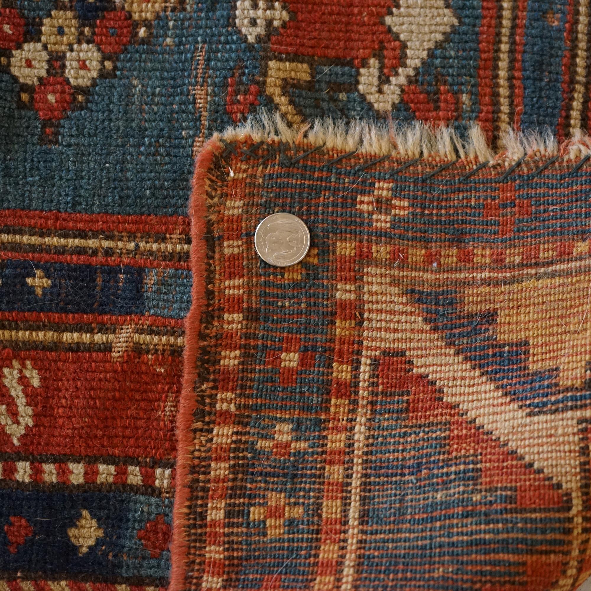 Antique Fachralo Kazak Caucasian Oriental Rug C1900 In Good Condition In Big Flats, NY