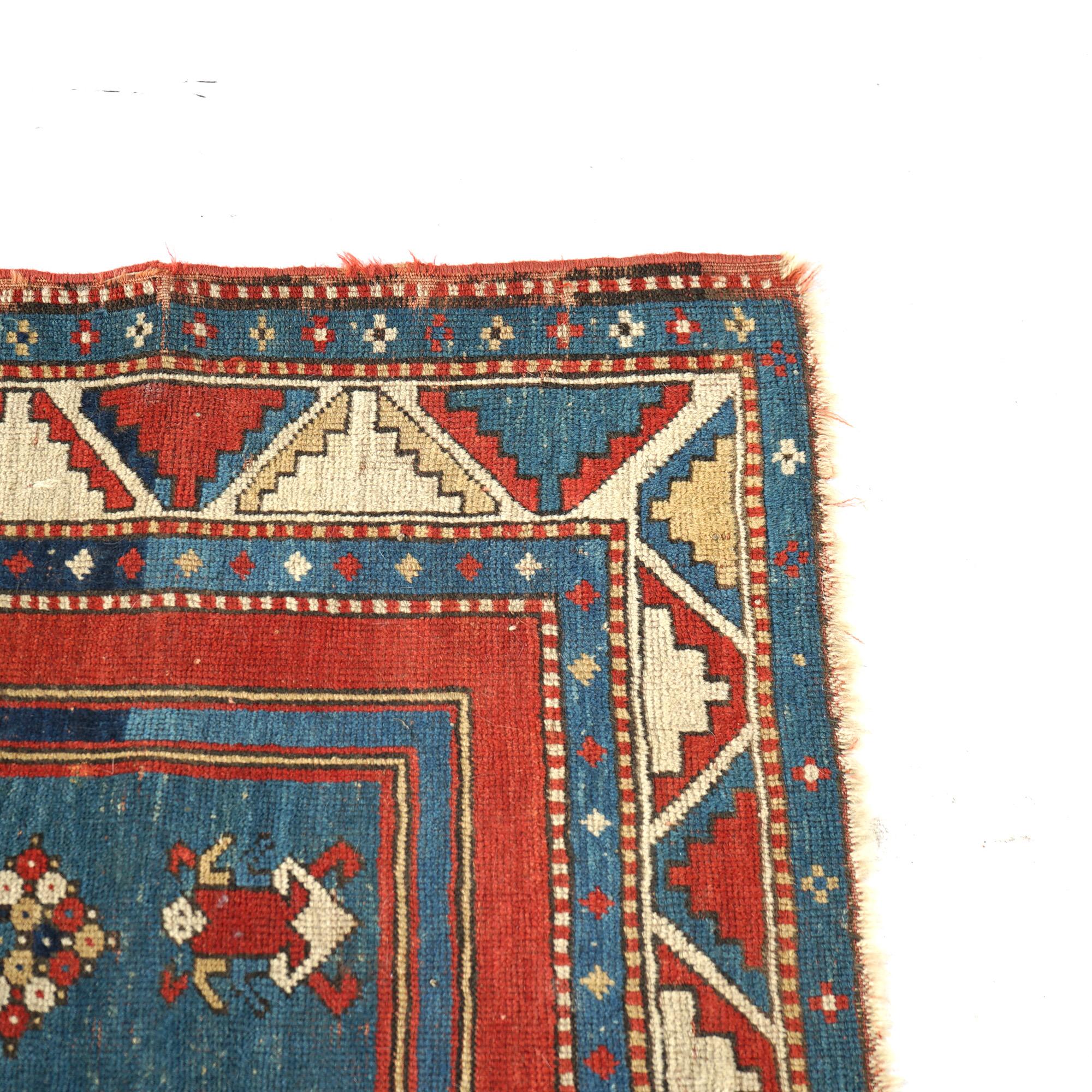 Antique Fachralo Kazak Caucasian Oriental Rug C1900 2