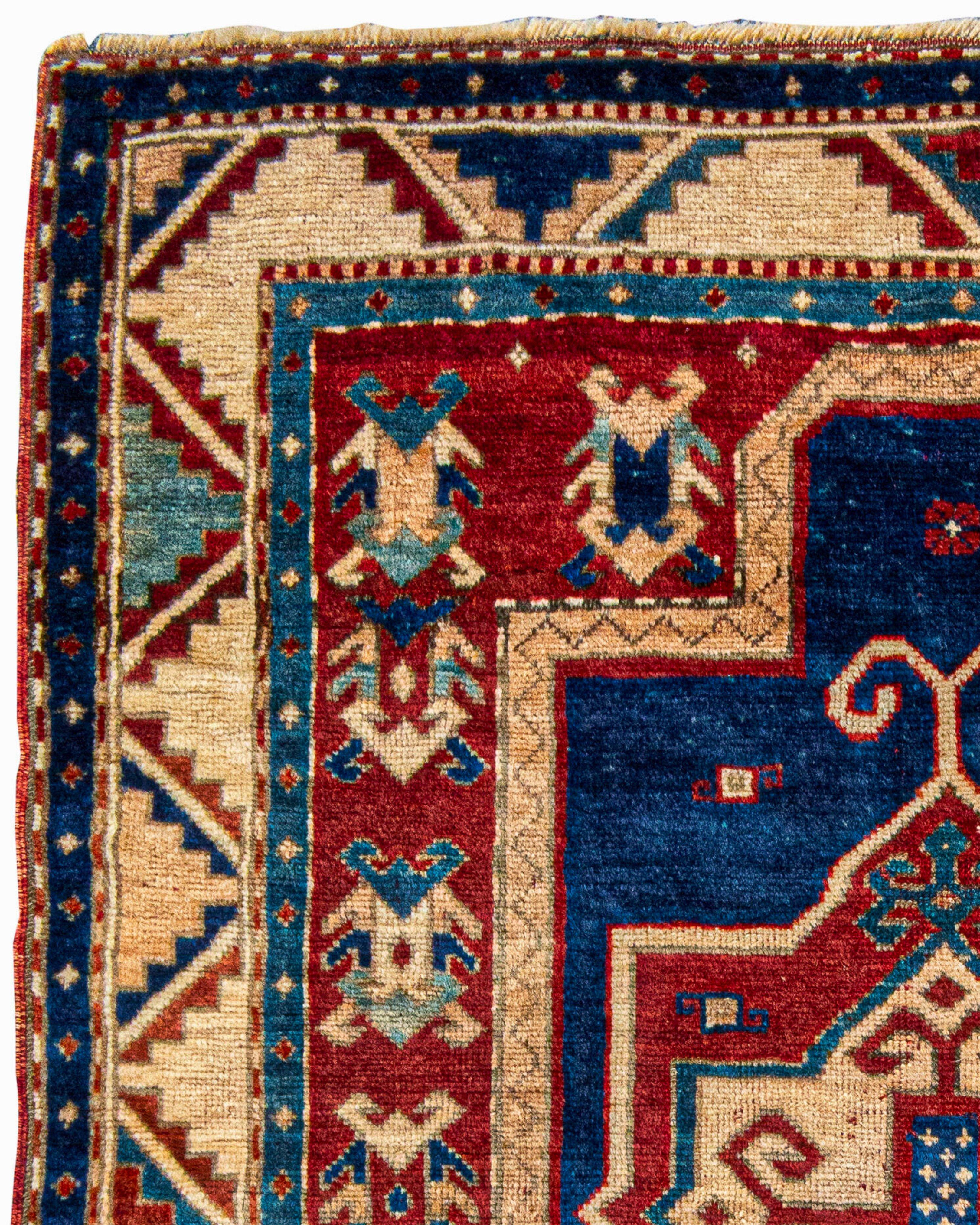 Hand-Knotted Antique Fachralo Kazak Rug, 19th Century For Sale