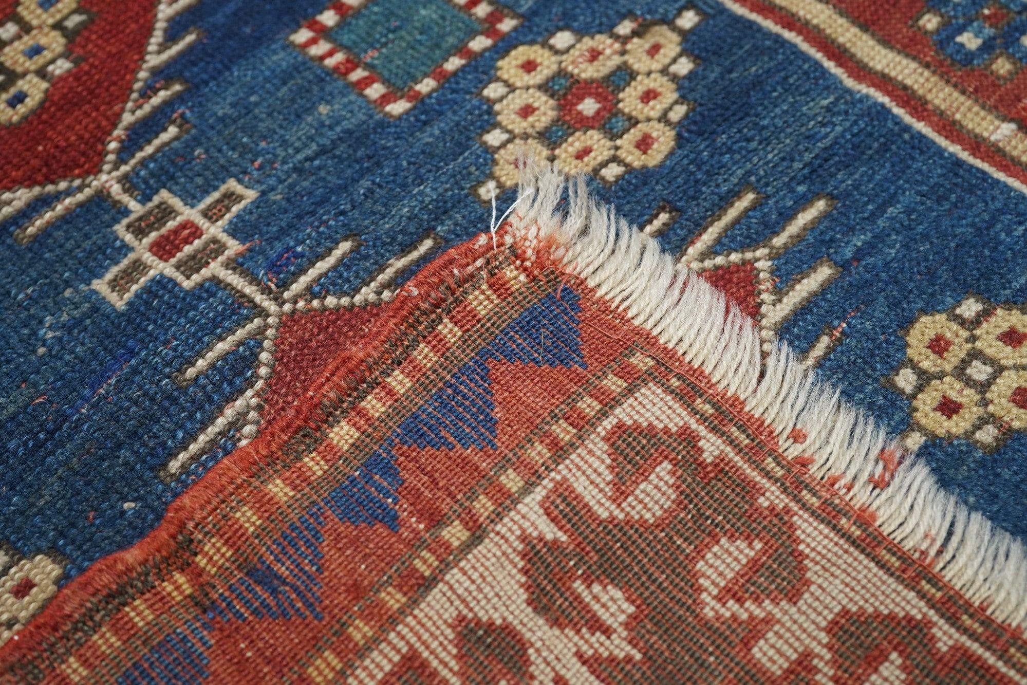 Antique Fachralo Kazak Rug For Sale 6