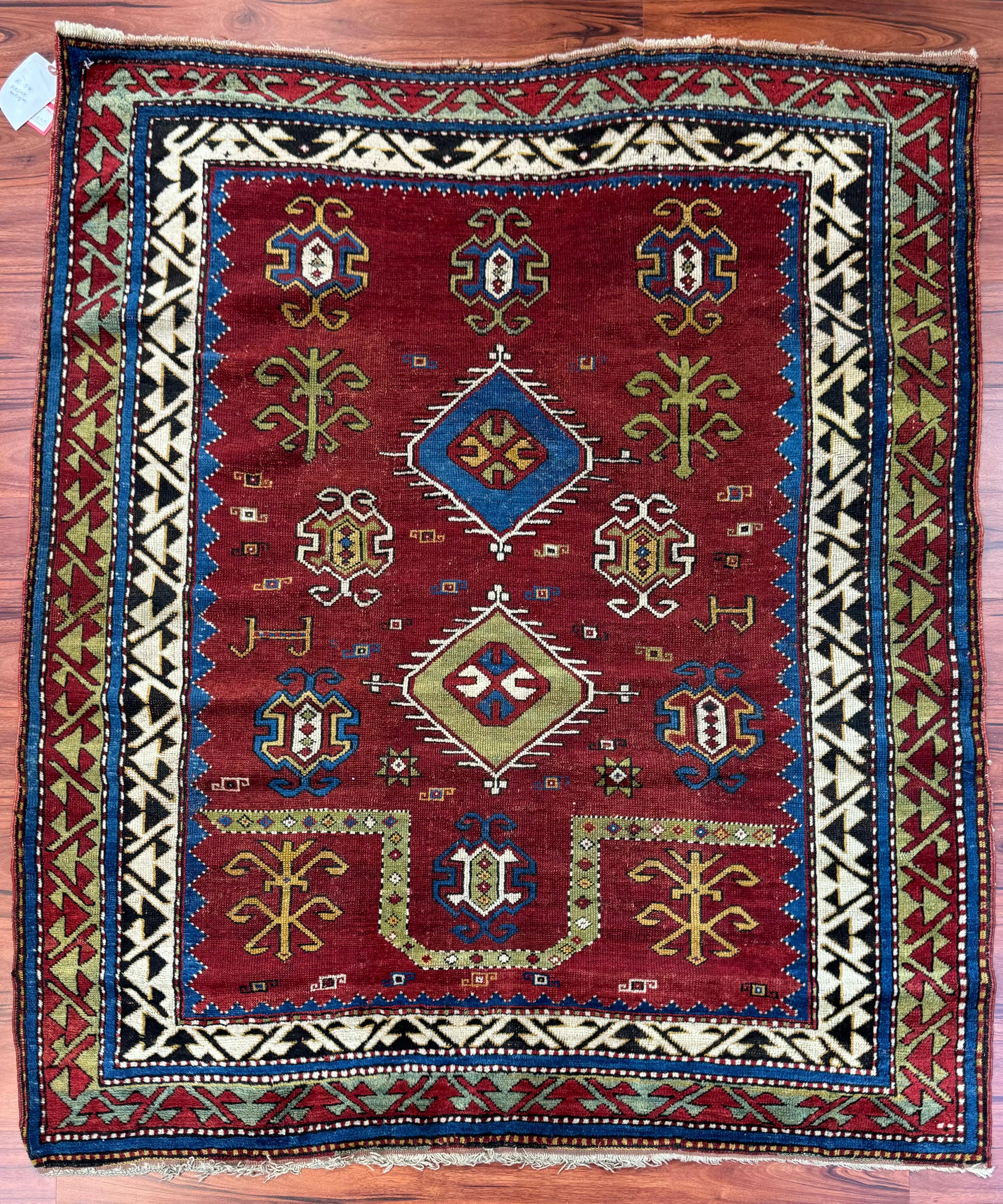Antique Fachralo Kazak Rug  For Sale 10