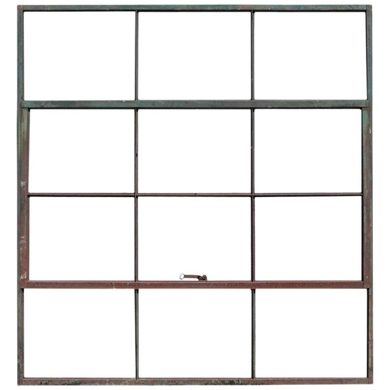 Antique Factory Casement Metal Window, More Available For Sale