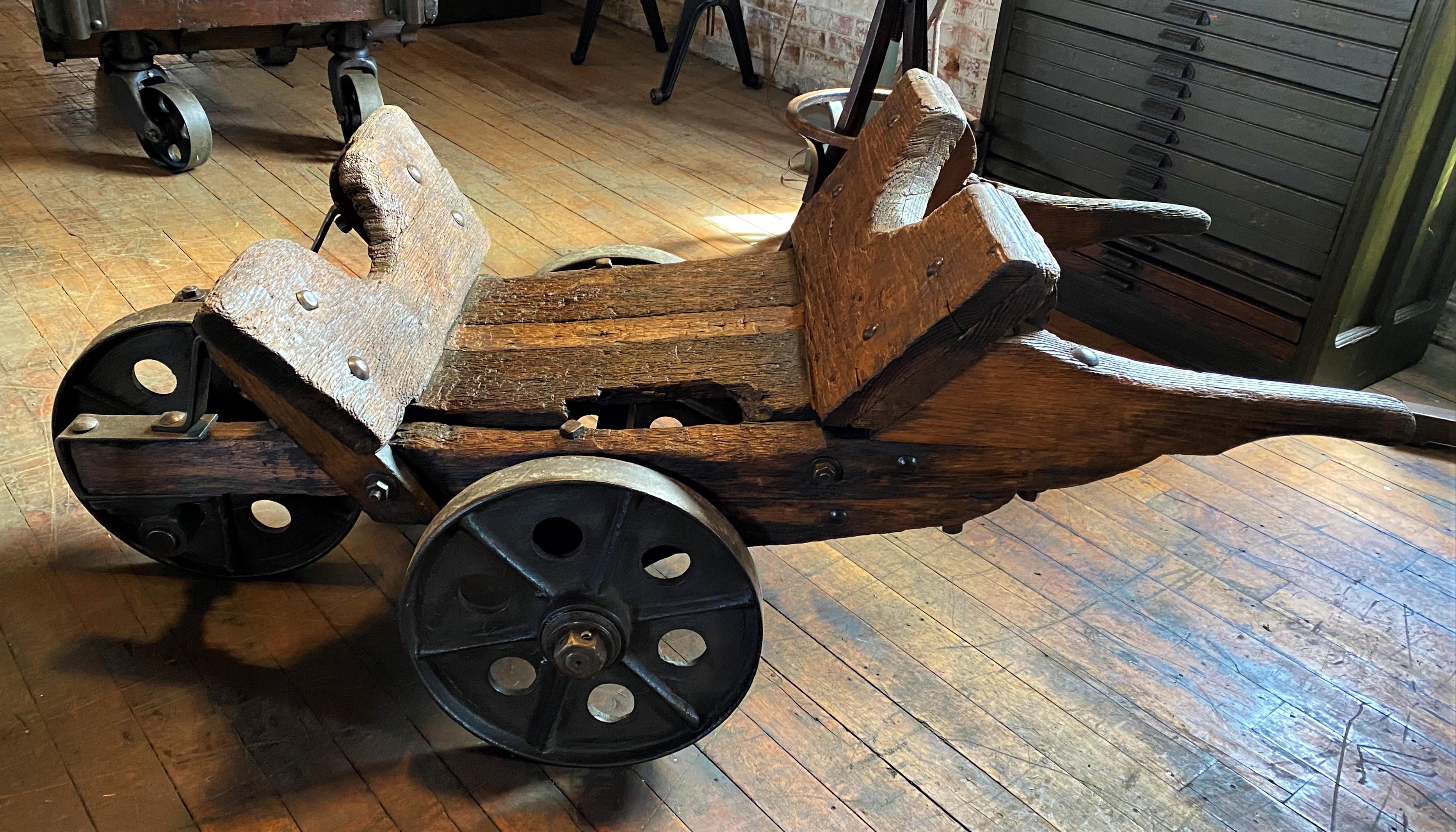 Vintage industrial factory cart

Overall dimensions: 27