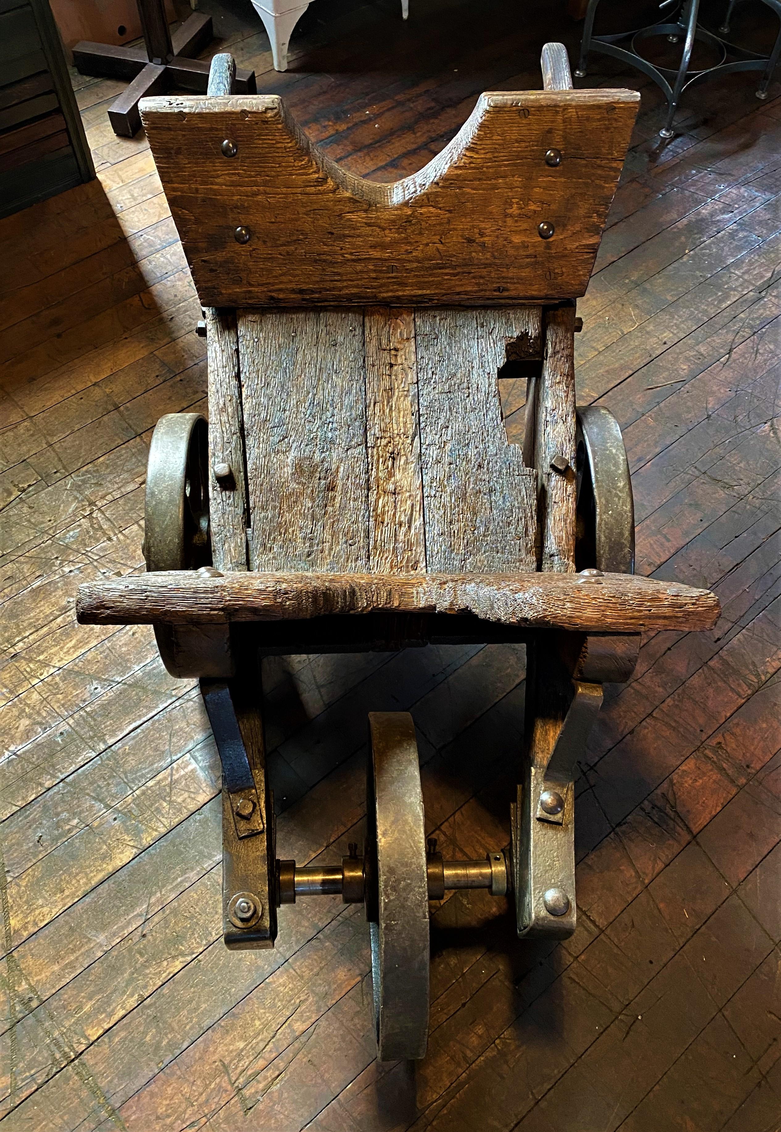 Antique Factory Wheelbarrow In Good Condition In Oakville, CT