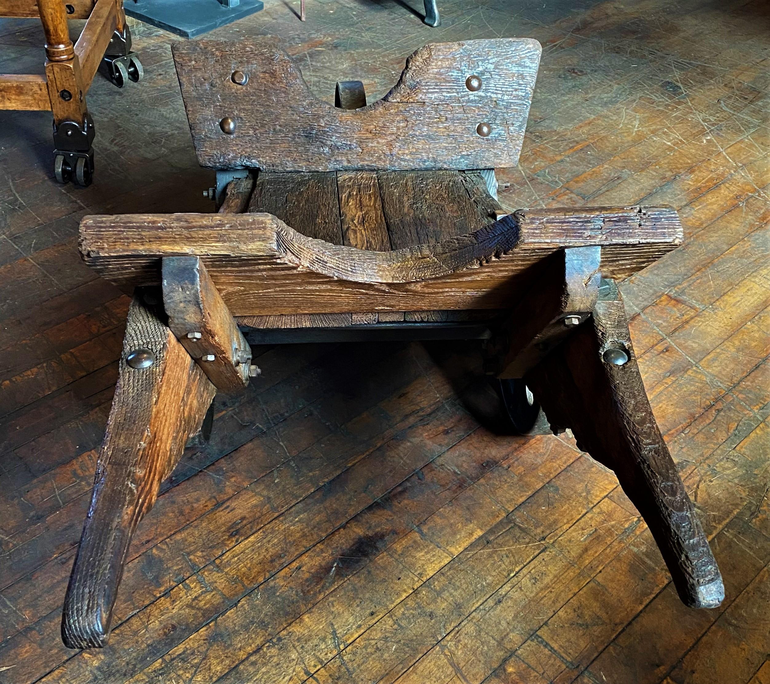 20th Century Antique Factory Wheelbarrow