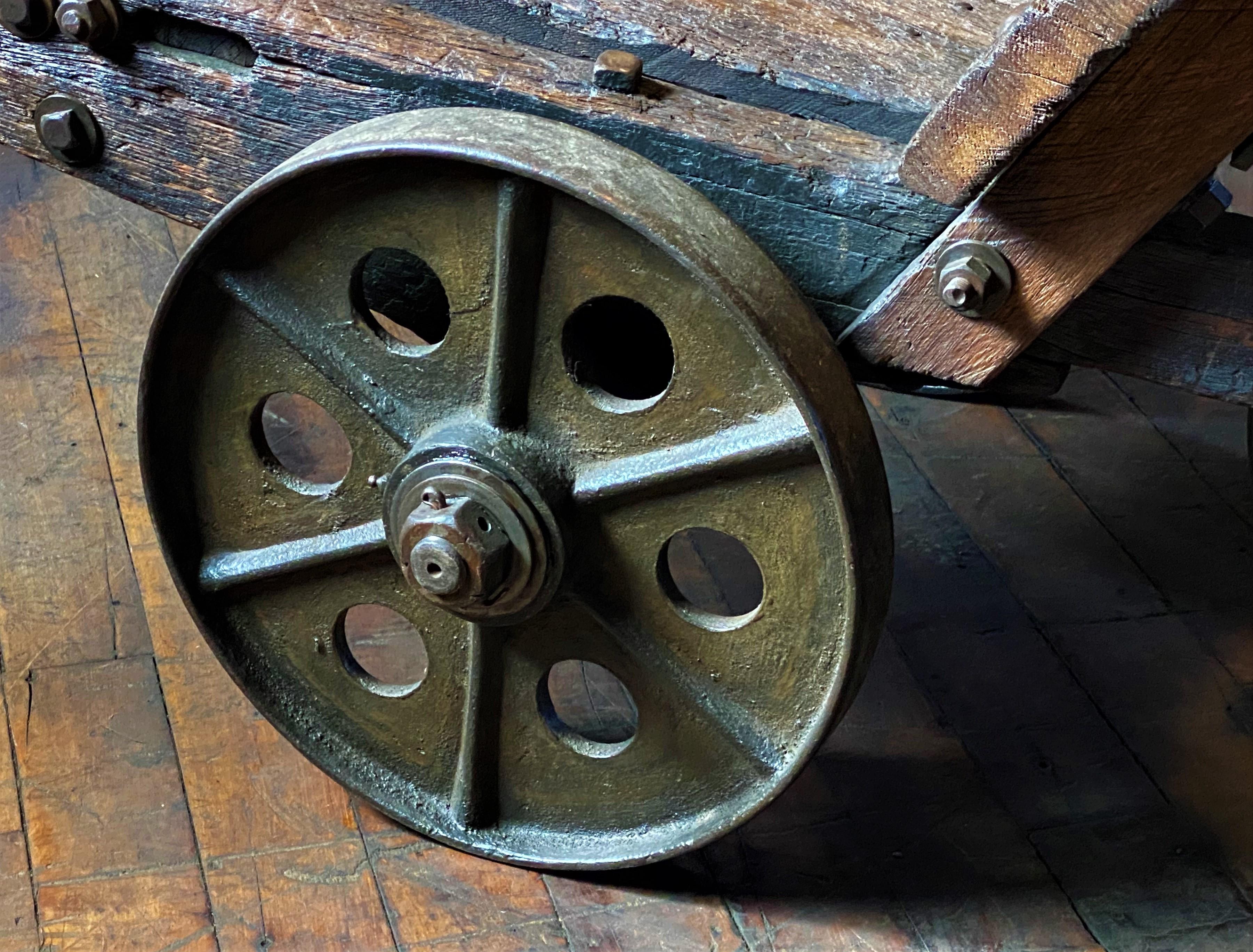 Antique Factory Wheelbarrow 3