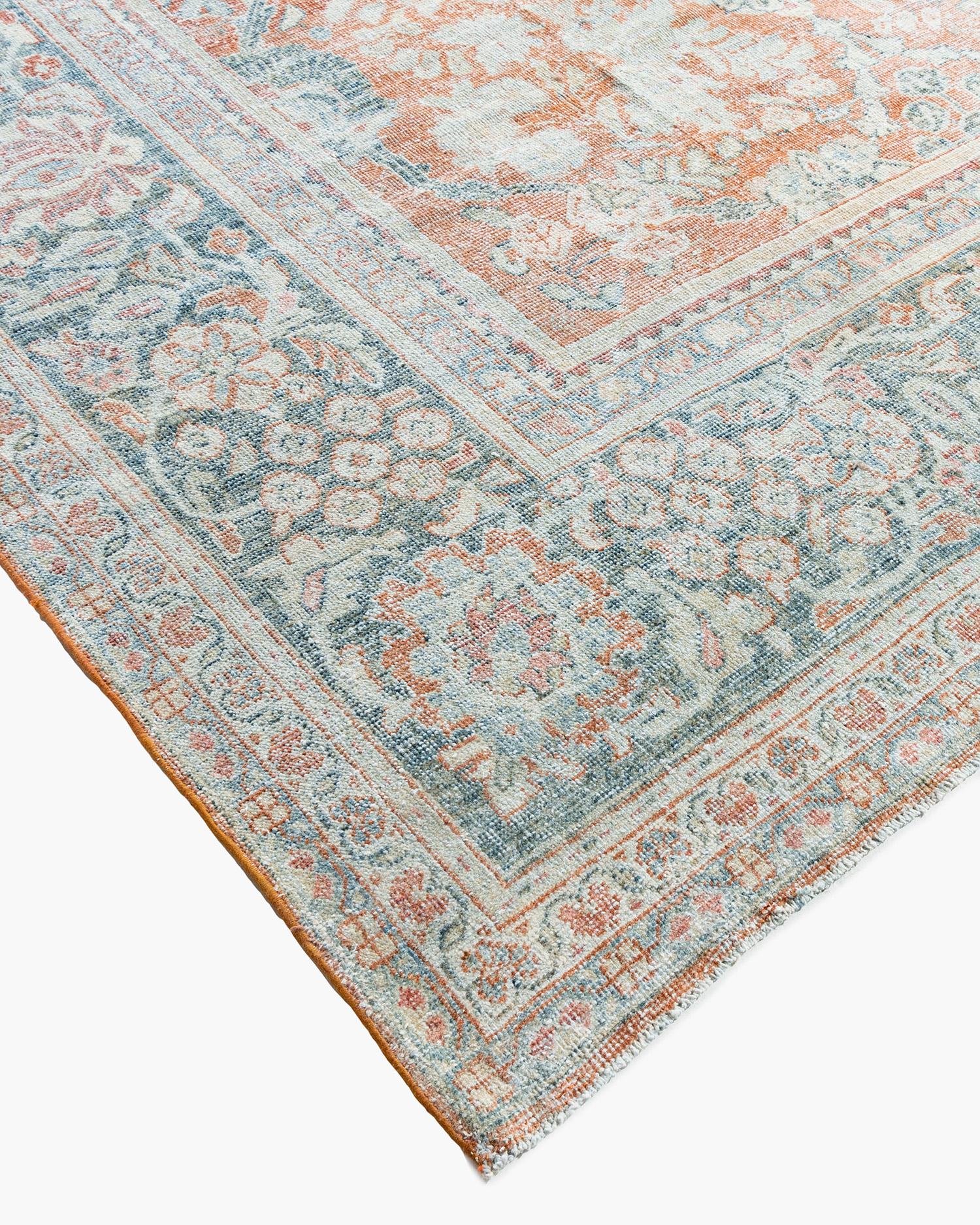 Antique Faded Brick Red Persian Distressed Sultanabad Rug  11'6 x 18'1 For Sale 4