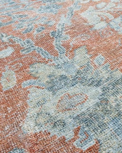 Antique Faded Brick Red Persian Distressed Sultanabad Rug  11'6 x 18'1