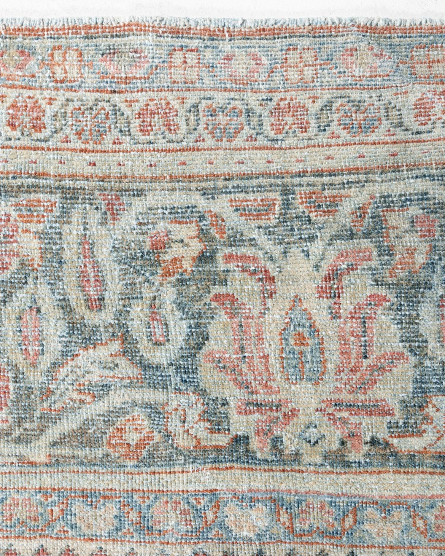 20th Century Antique Faded Brick Red Persian Distressed Sultanabad Rug  11'6 x 18'1 For Sale