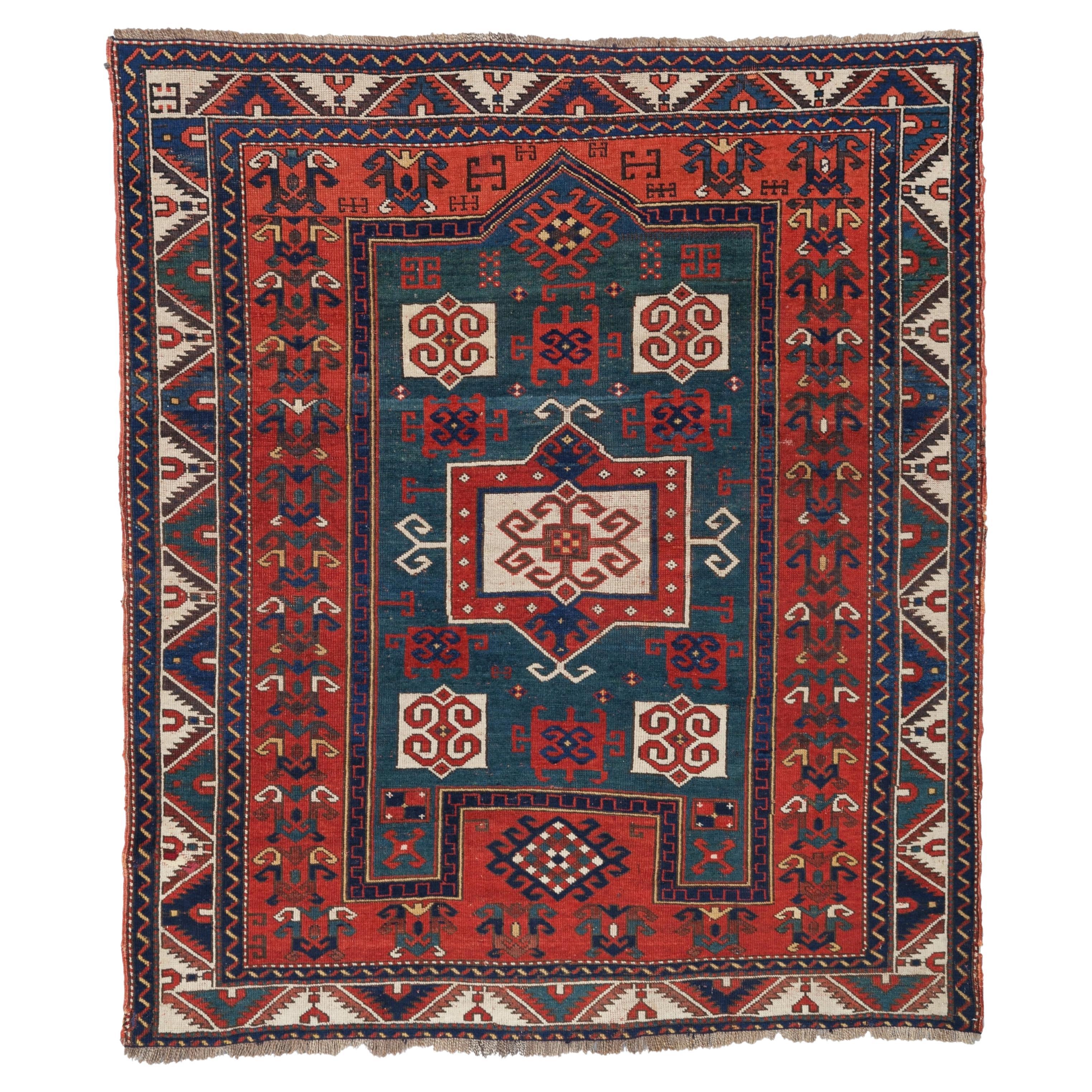 Antique Fahralo Prayer Rug - 19th Century Caucasian Fahralo Prayer Rug