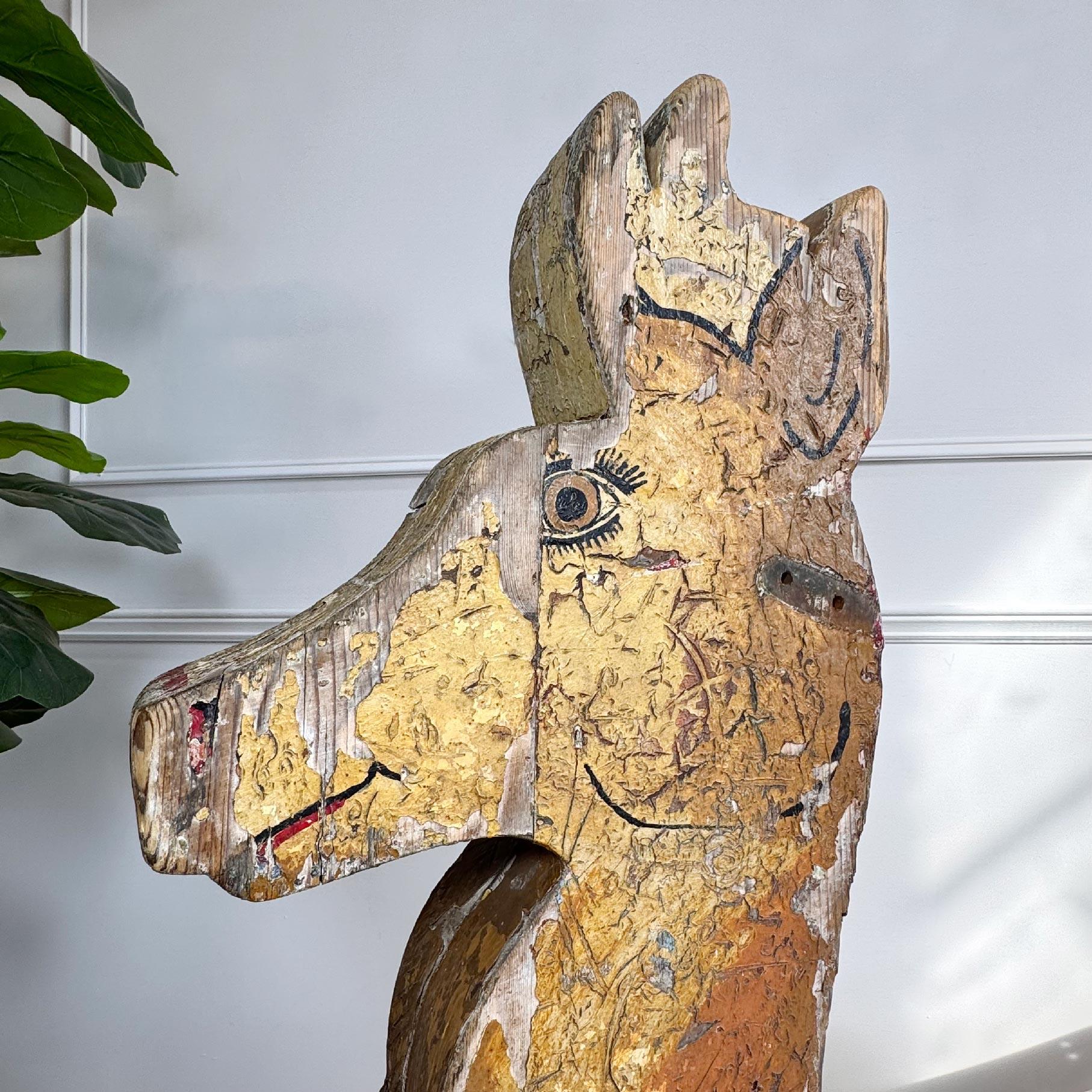 20th Century Antique Fairground Ride Circa 1930 Reindeer For Sale