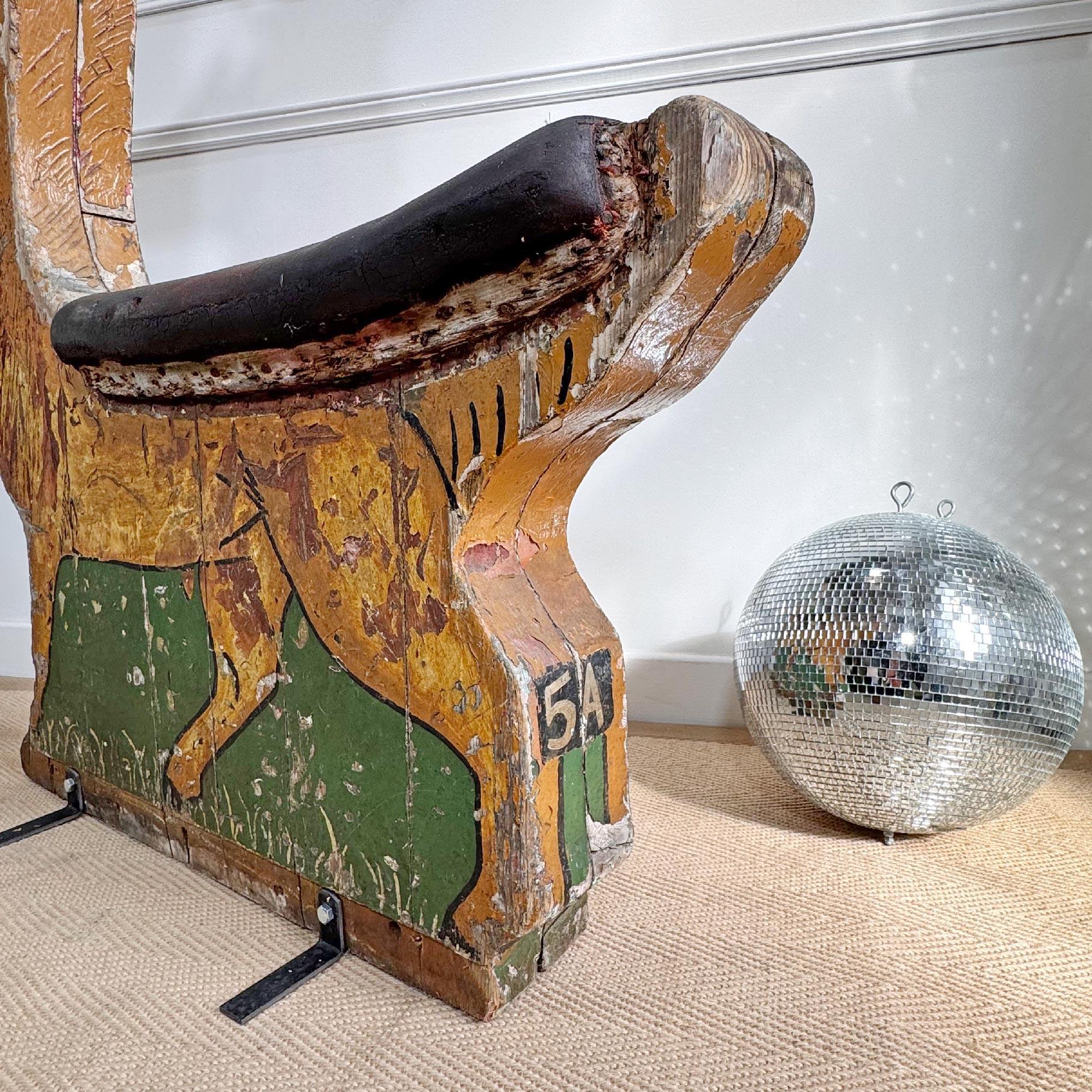 Antique Fairground Ride Circa 1930 Reindeer For Sale 1