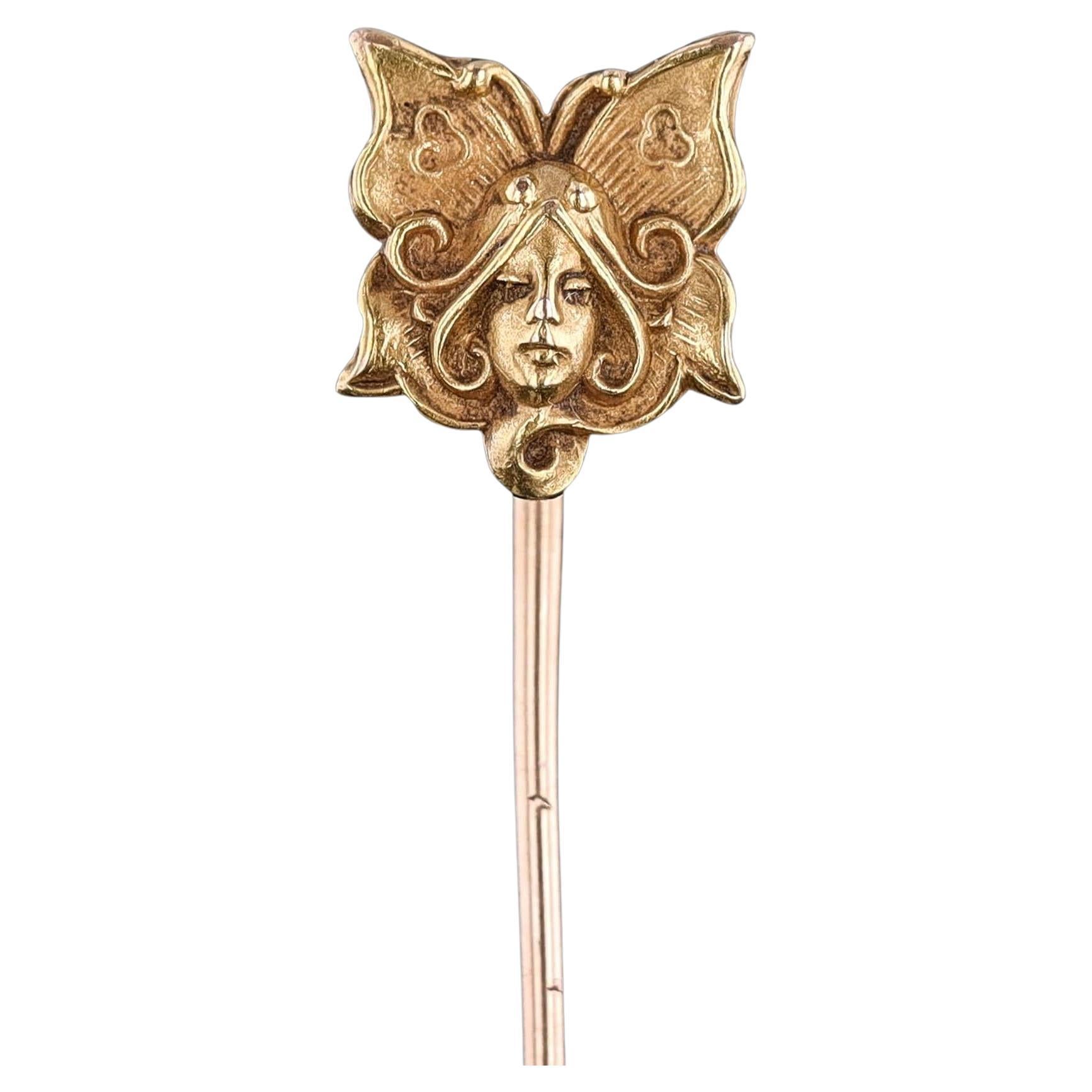 Antico fermaglio da fata in oro 14k