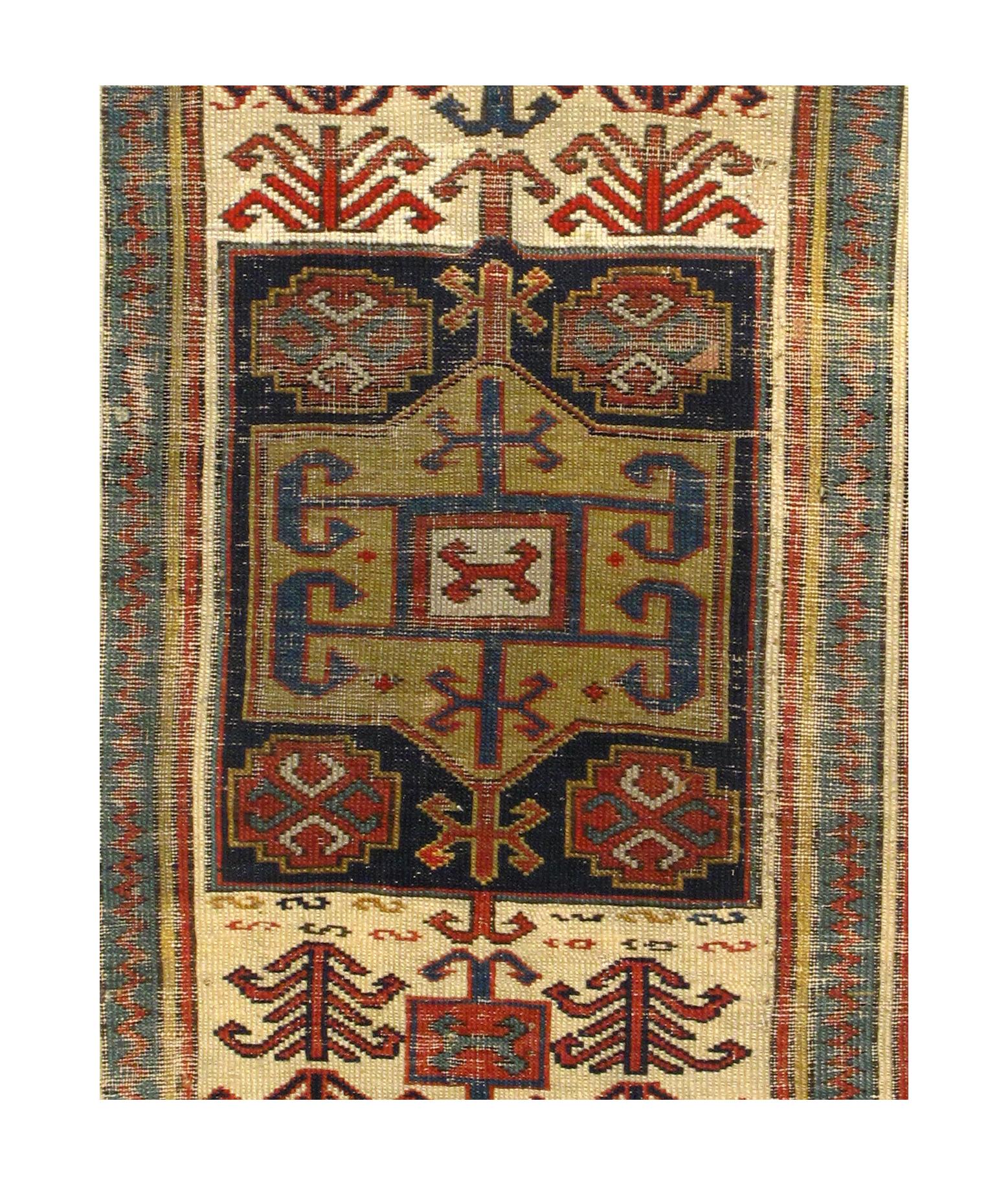 Asian Antique Fakhralou Kazak Rug For Sale