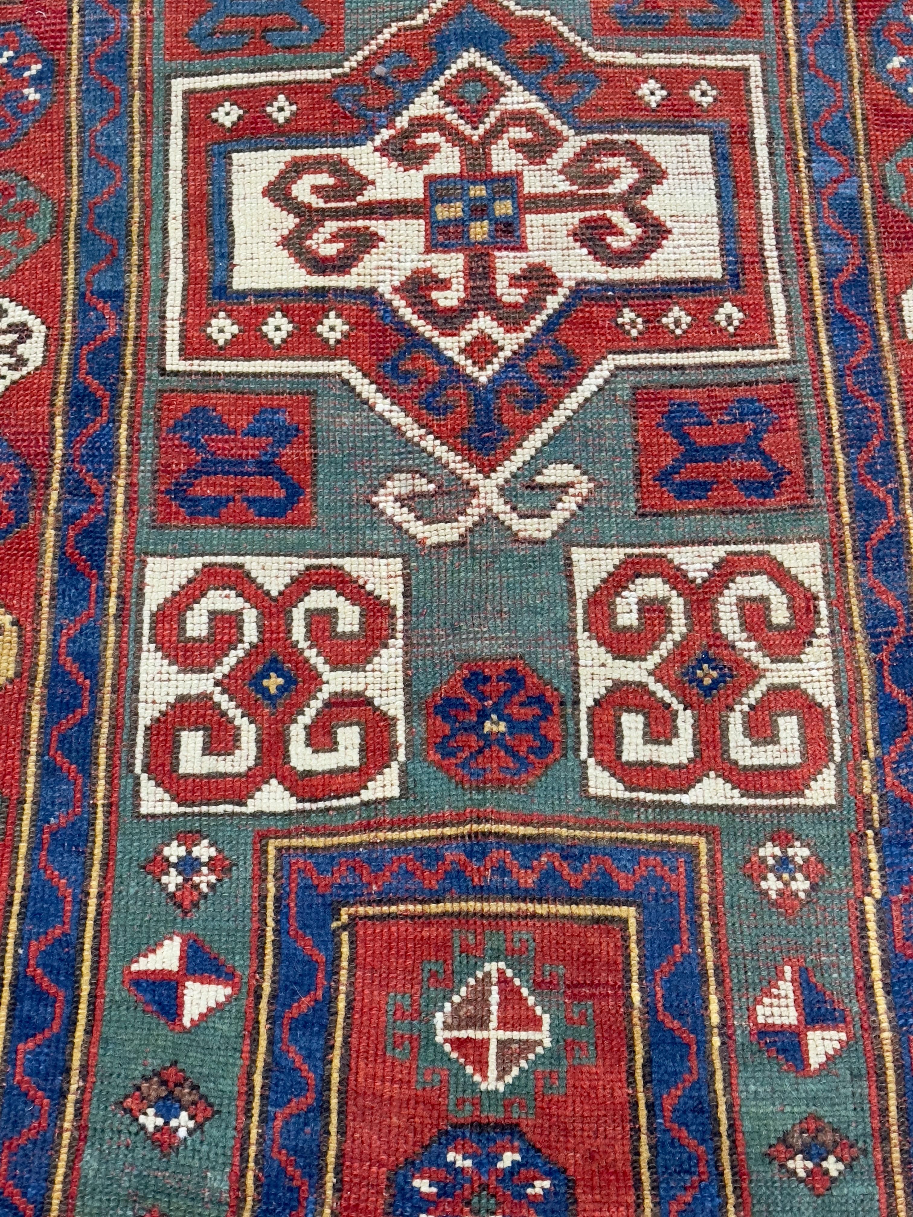 Antiker Fakhralou Kazak Teppich 3'11