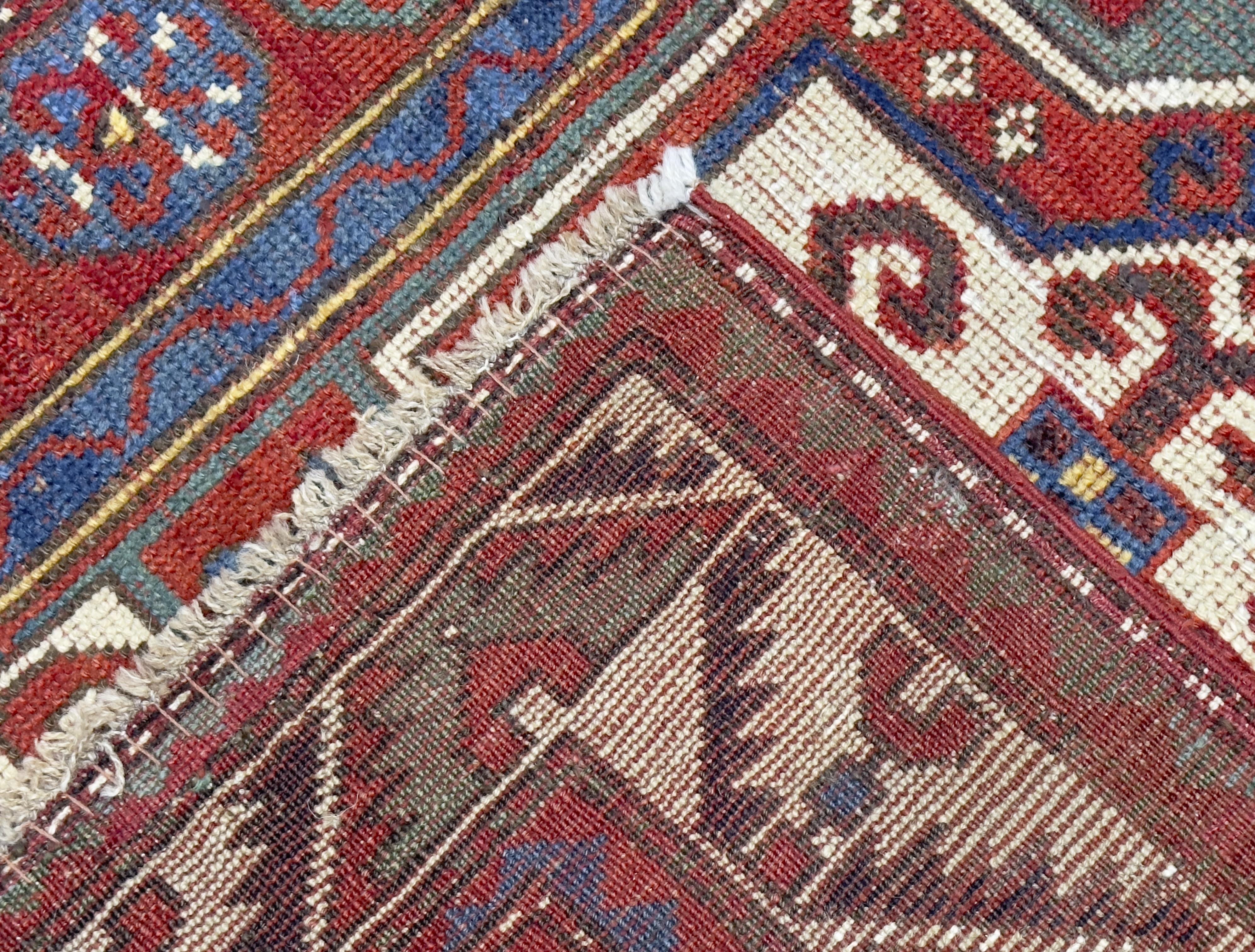 Antiker Fakhralou Kazak Teppich 3'11
