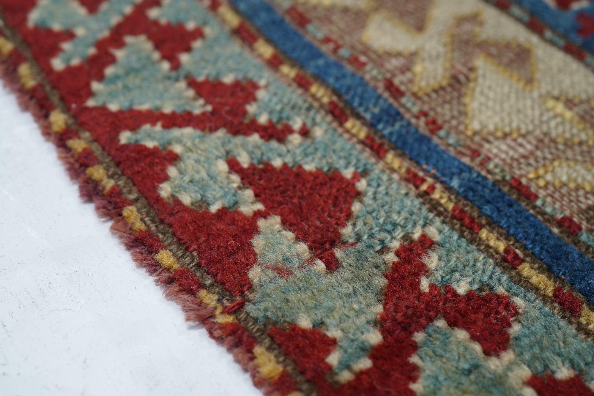 Caucasian Antique Fakhralou Kazak Rug 3'4'' x 3'9'' For Sale