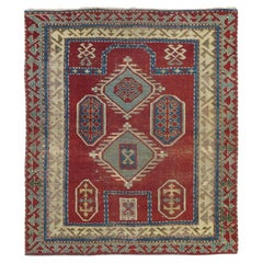 Antiker Kazak-Teppich aus Fakhralou 3'4'' x 3'9''