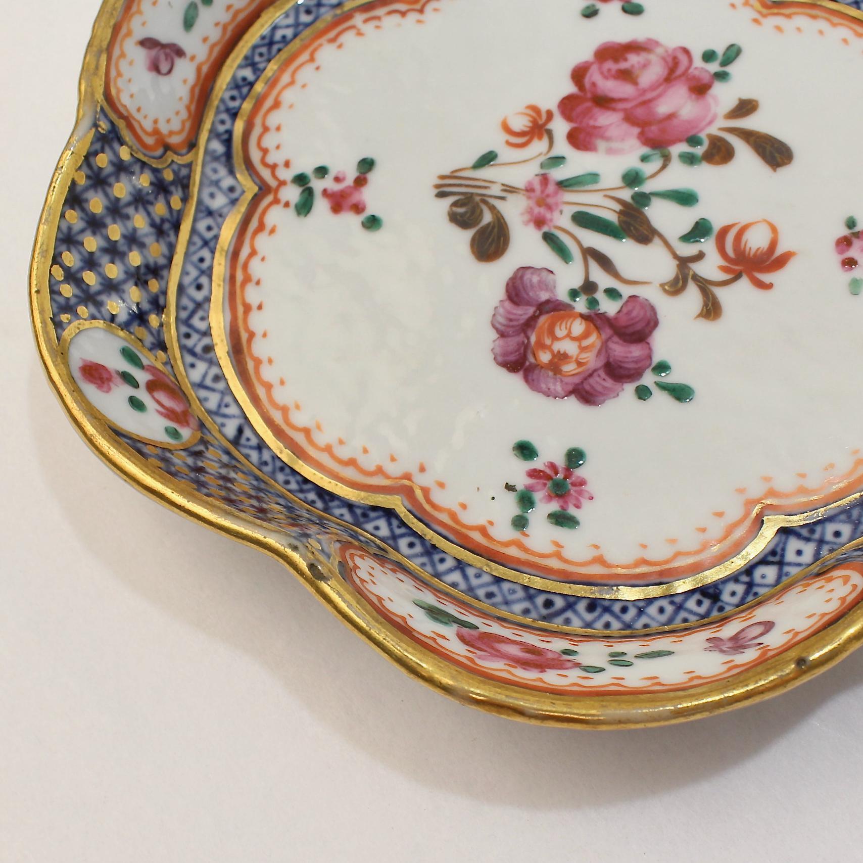 Antique Famille Rose Chinese Export Porcelain Bowl or Dish For Sale 3