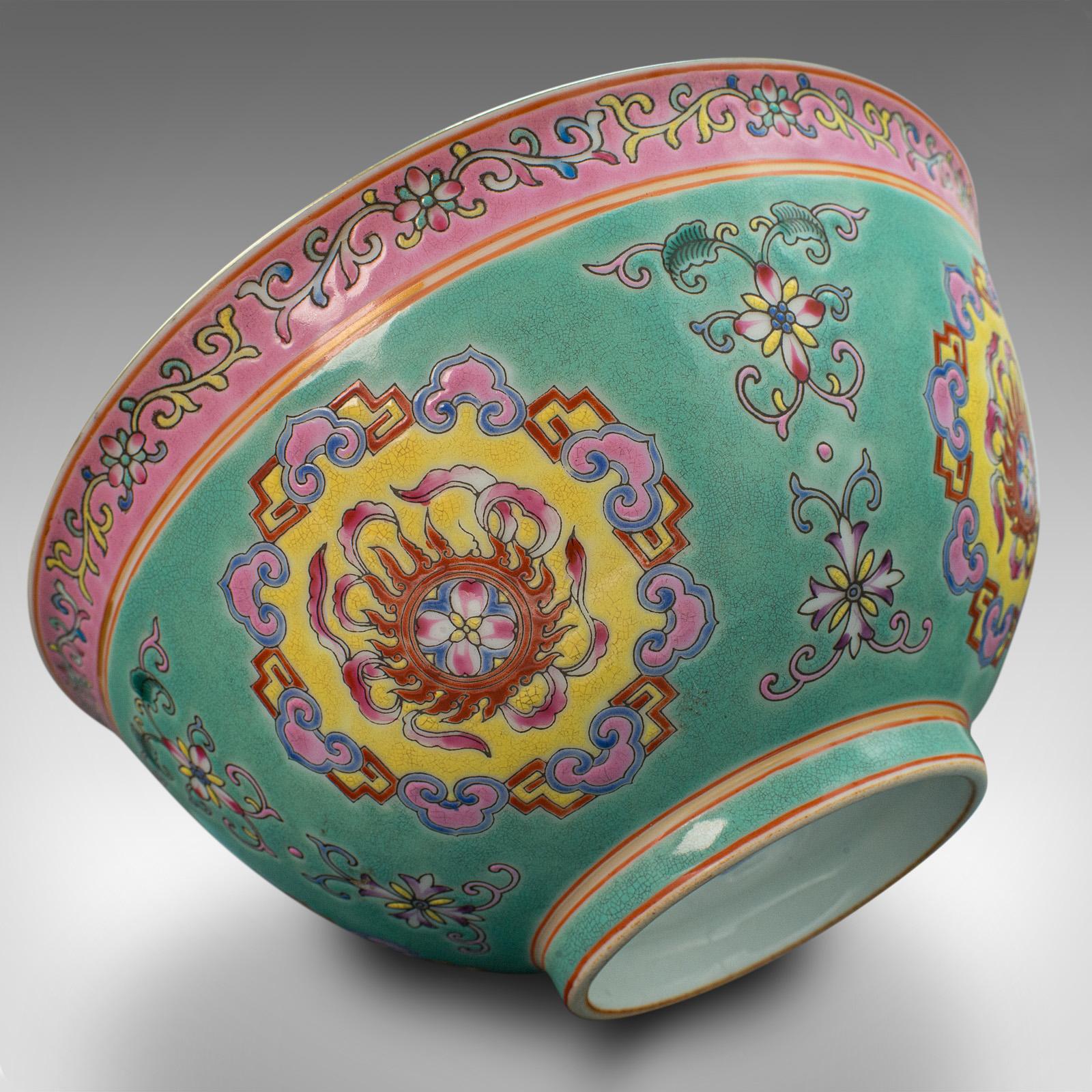 Antique Famille Rose Decorative Bowl, Chinese, Ceramic, Rice Dish, Victorian 1