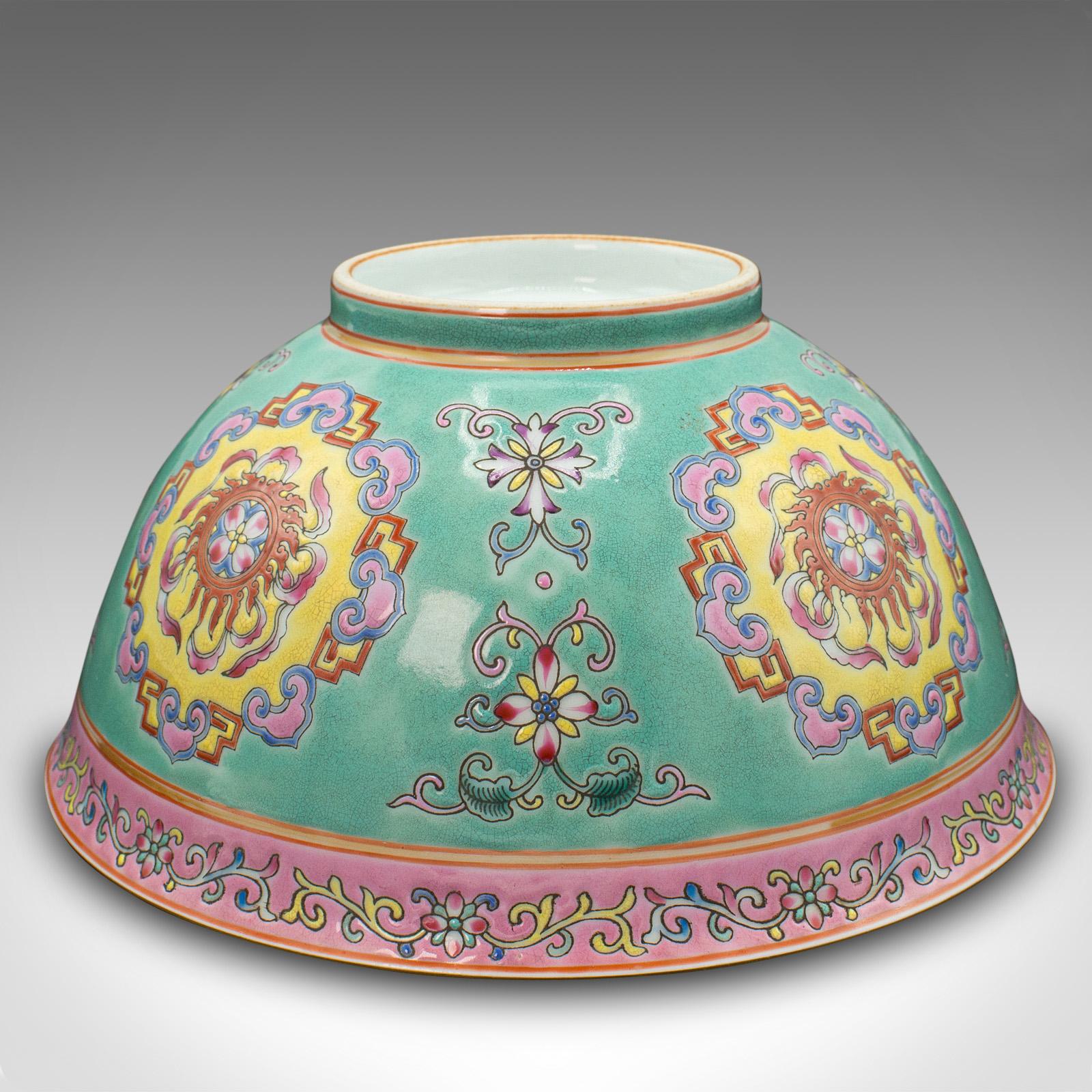 Antique Famille Rose Decorative Bowl, Chinese, Ceramic, Rice Dish, Victorian 2