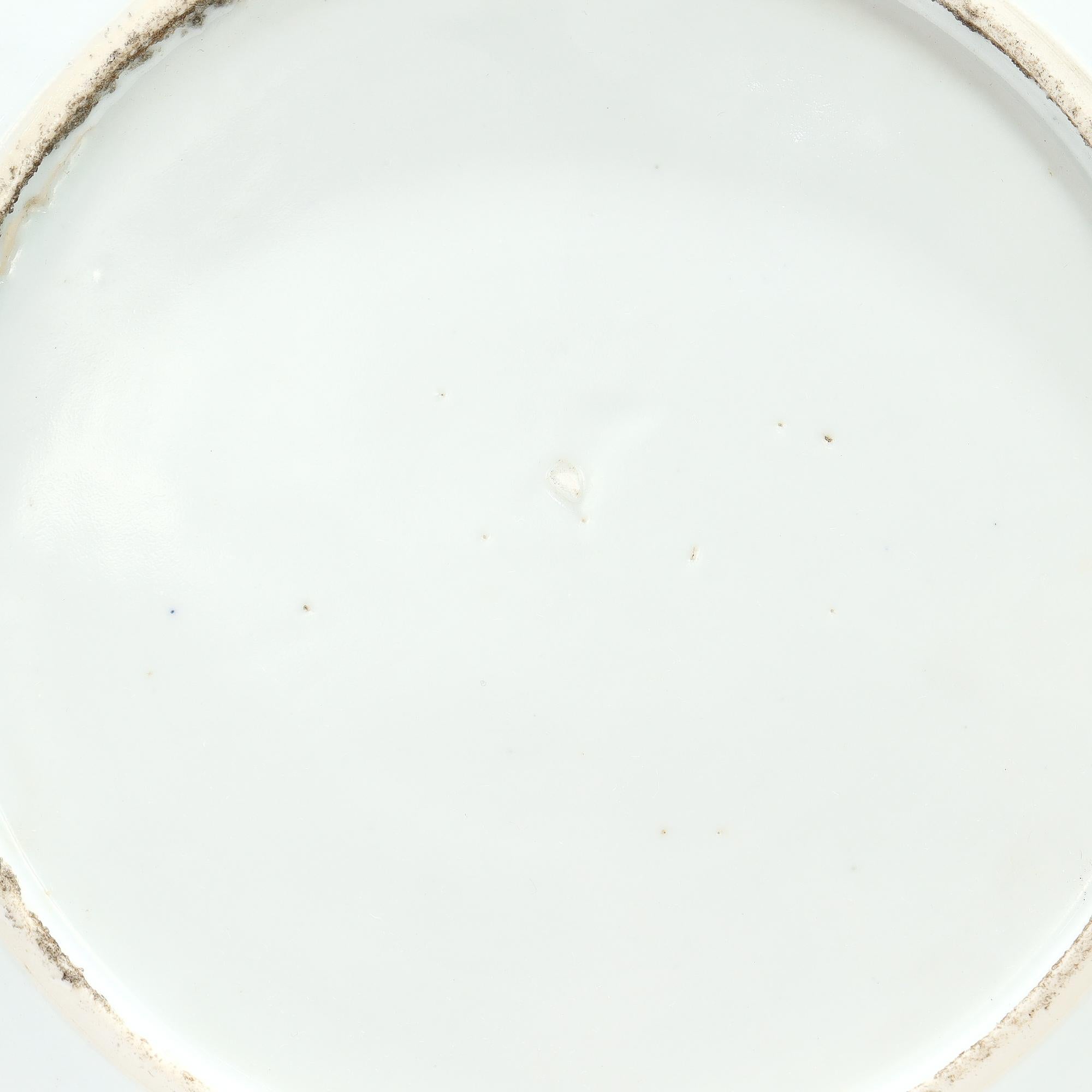 Antike Famille Verte Chinesisch Export Porzellan Teller mit Hehe Zwillinge und Lotus im Angebot 1