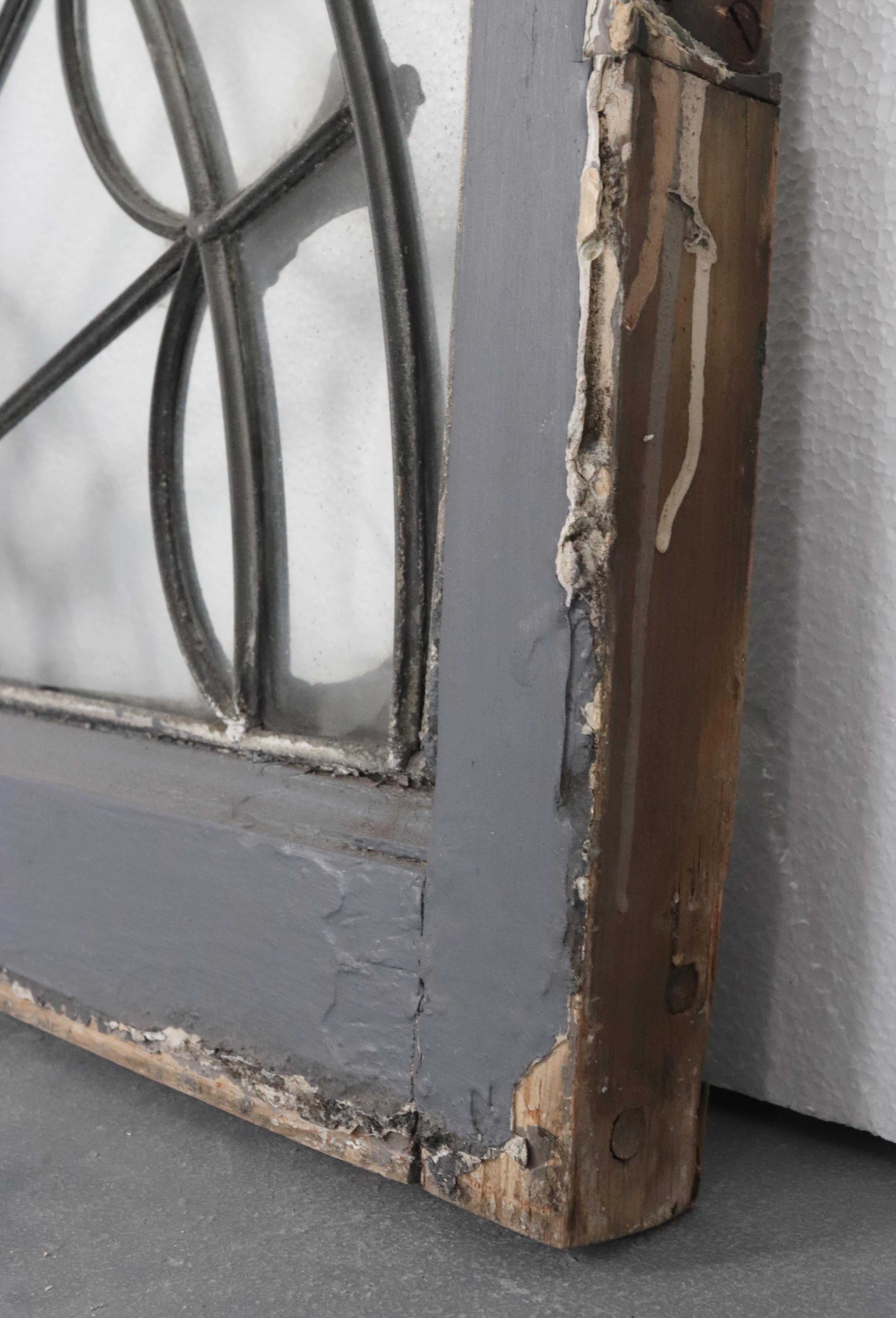 Antique Fanlight Clear Glass Transom Window For Sale 5
