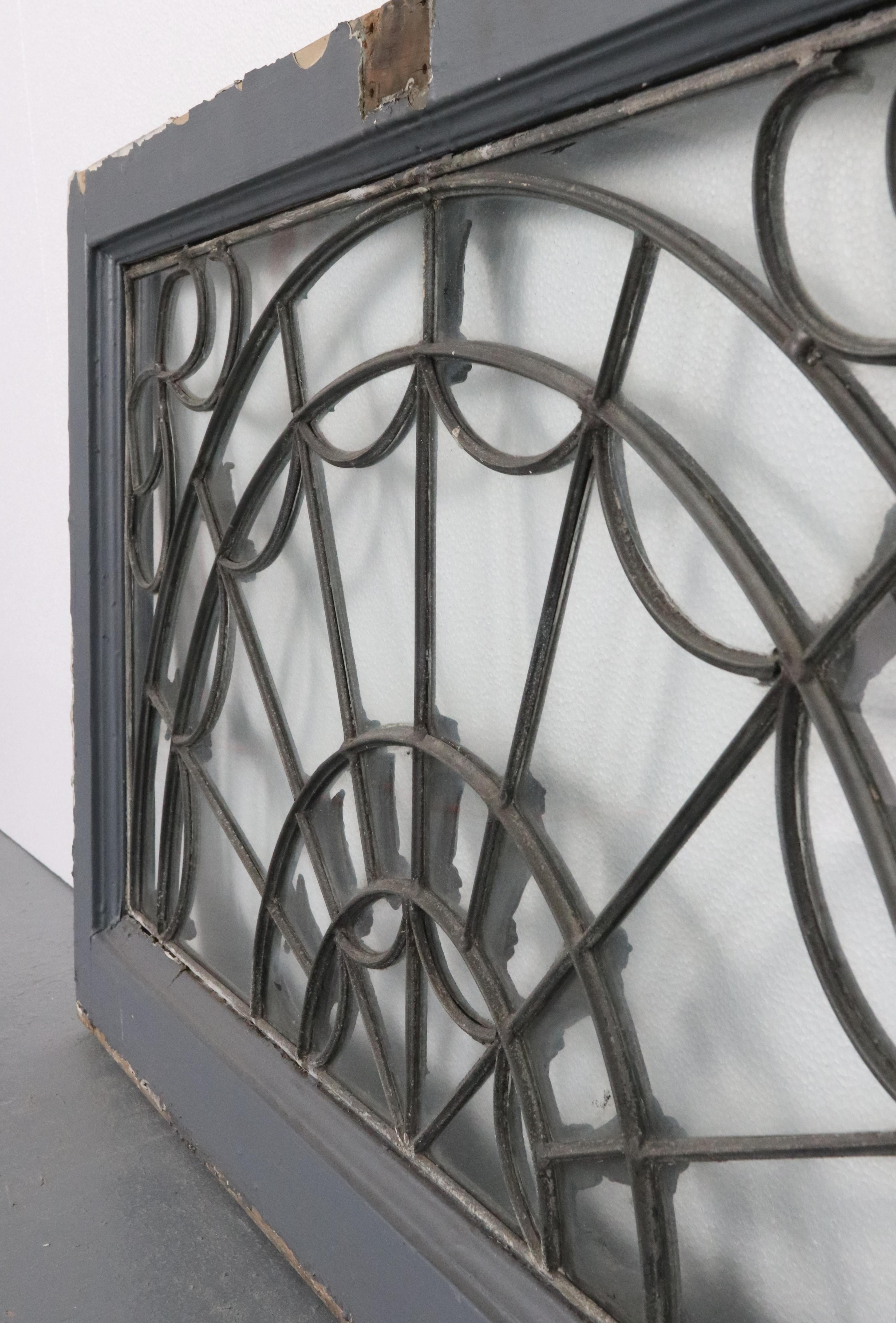 Antique Fanlight Clear Glass Transom Window For Sale 6