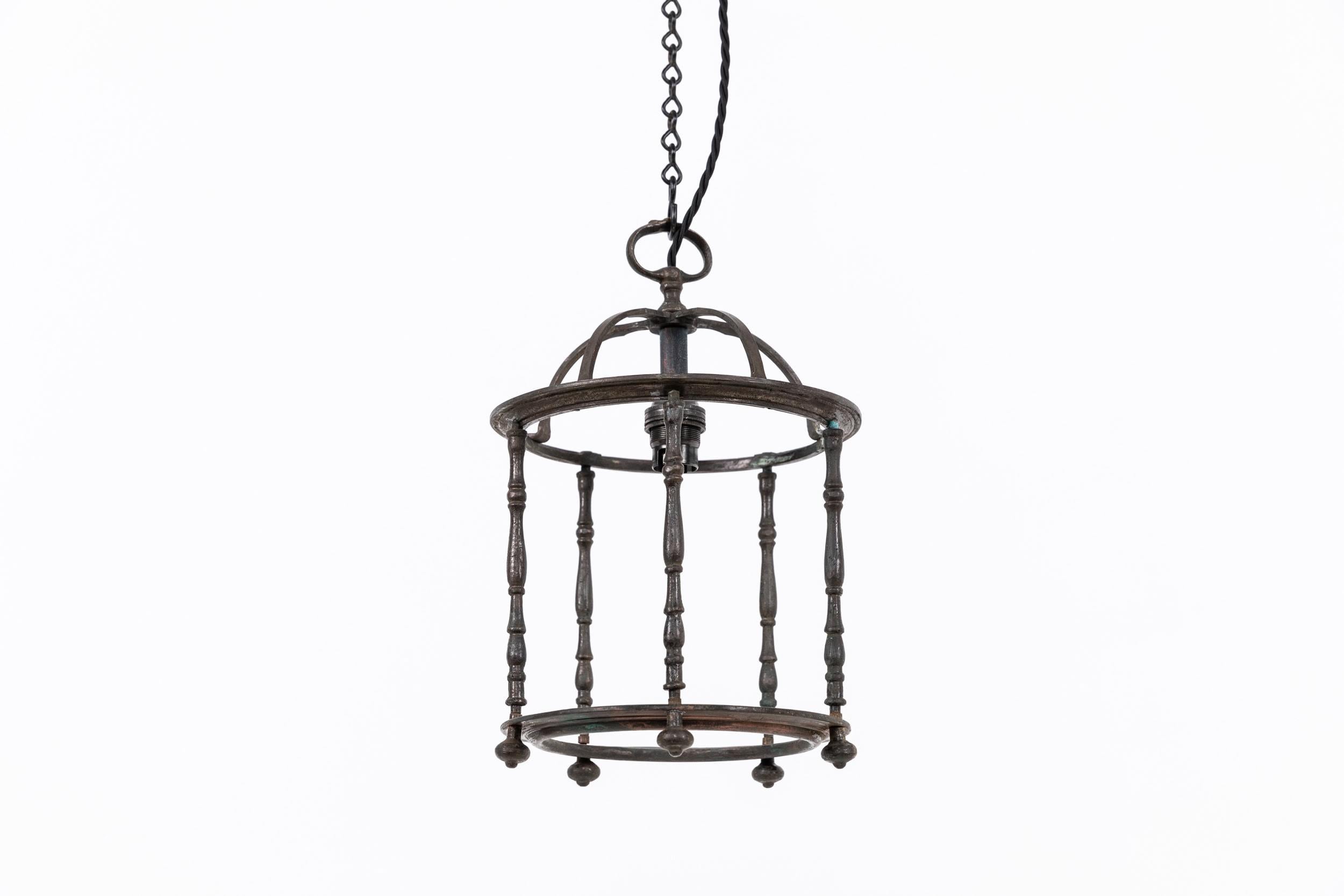 Arts and Crafts Antique Faraday & Son Cast Brass Porch Lantern Light Lamp. C.1920
