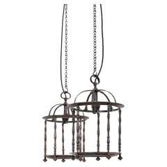 Antique Faraday & Son Cast Brass Porch Lantern Light Lamp. C.1920