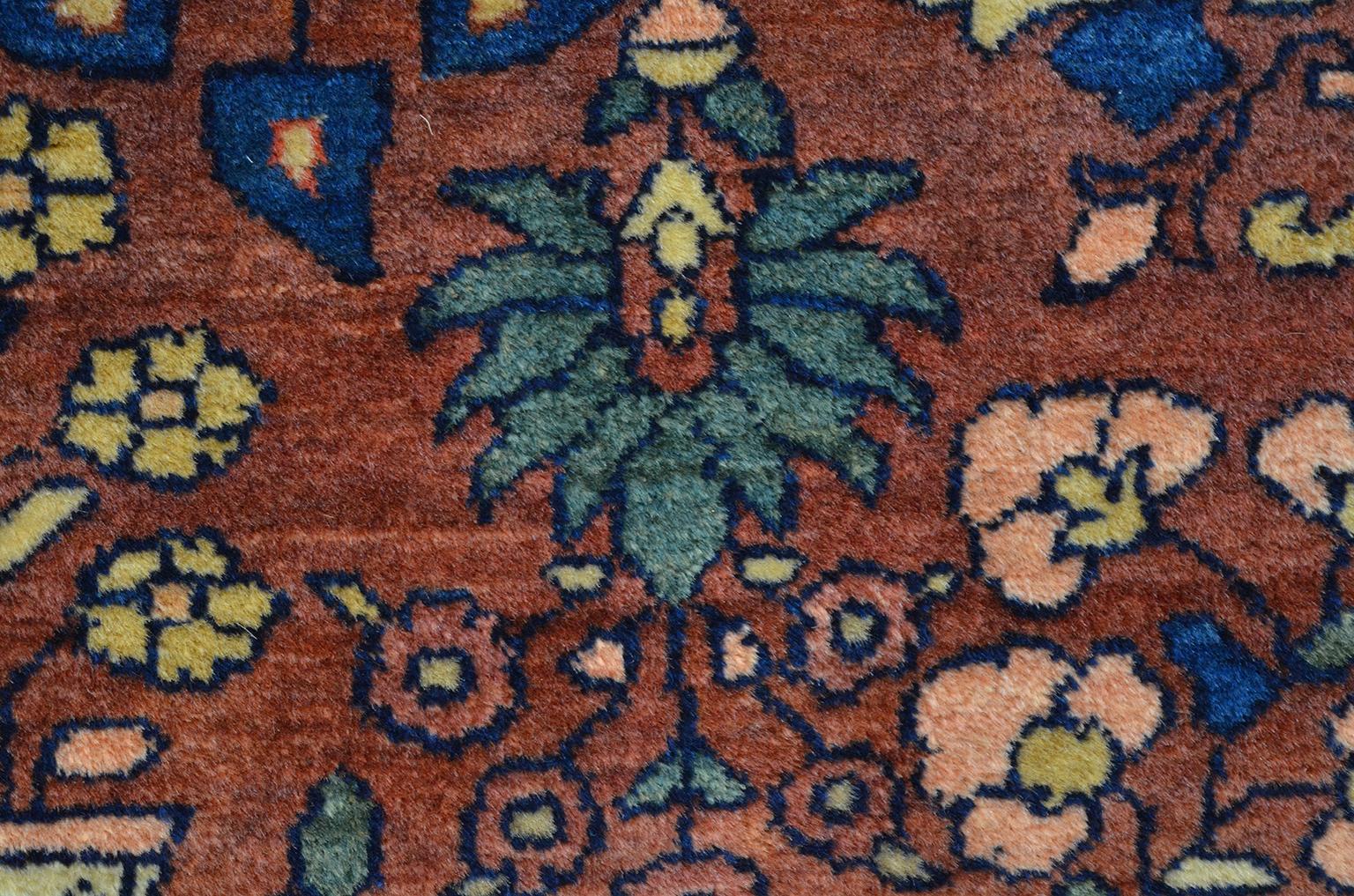 Late 19th Century Antique 1880s Persian Farahan Rug, Sarouk Design, 3x5