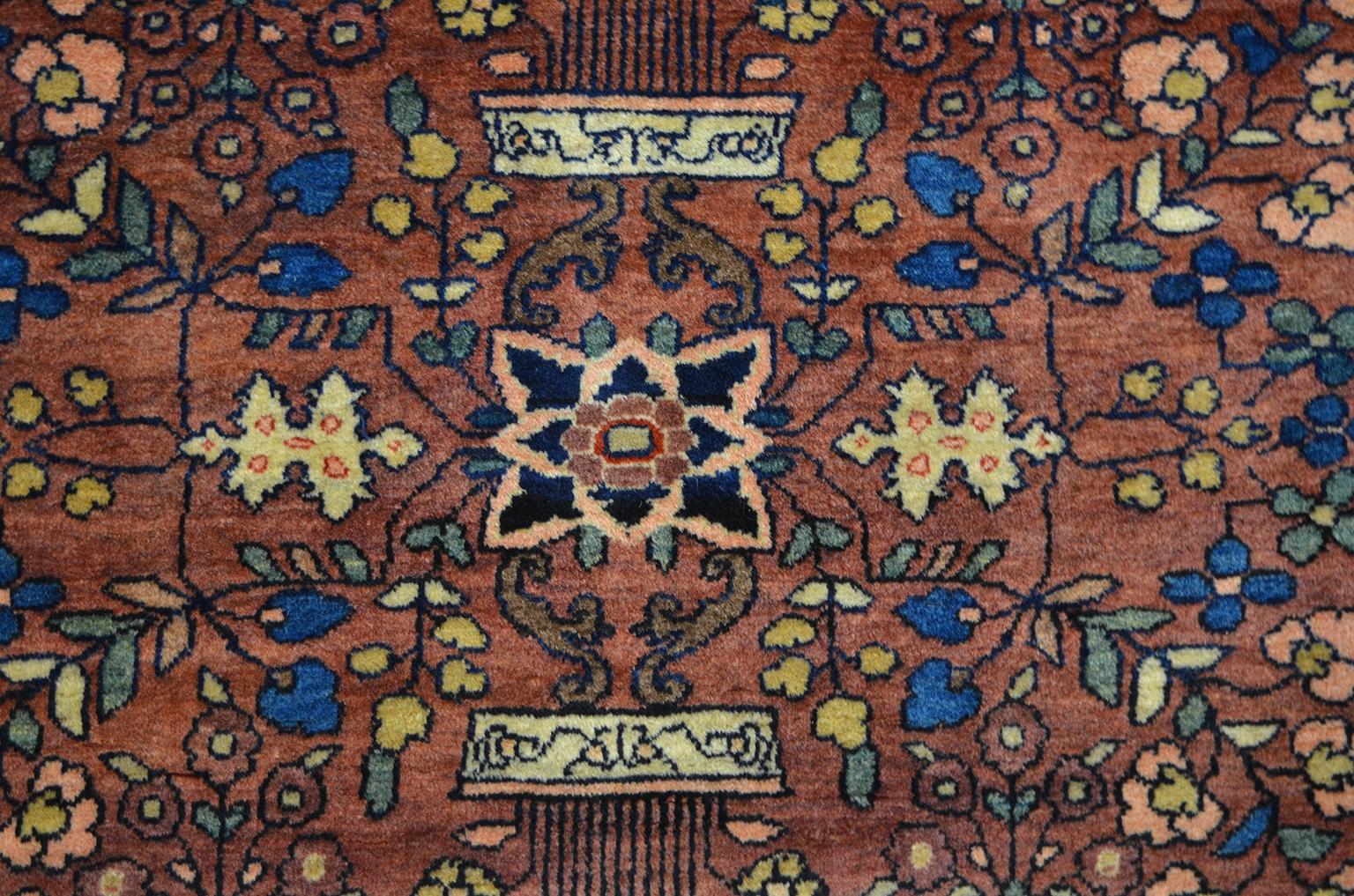 Antique 1880s Persian Farahan Rug, Sarouk Design, 3x5 1