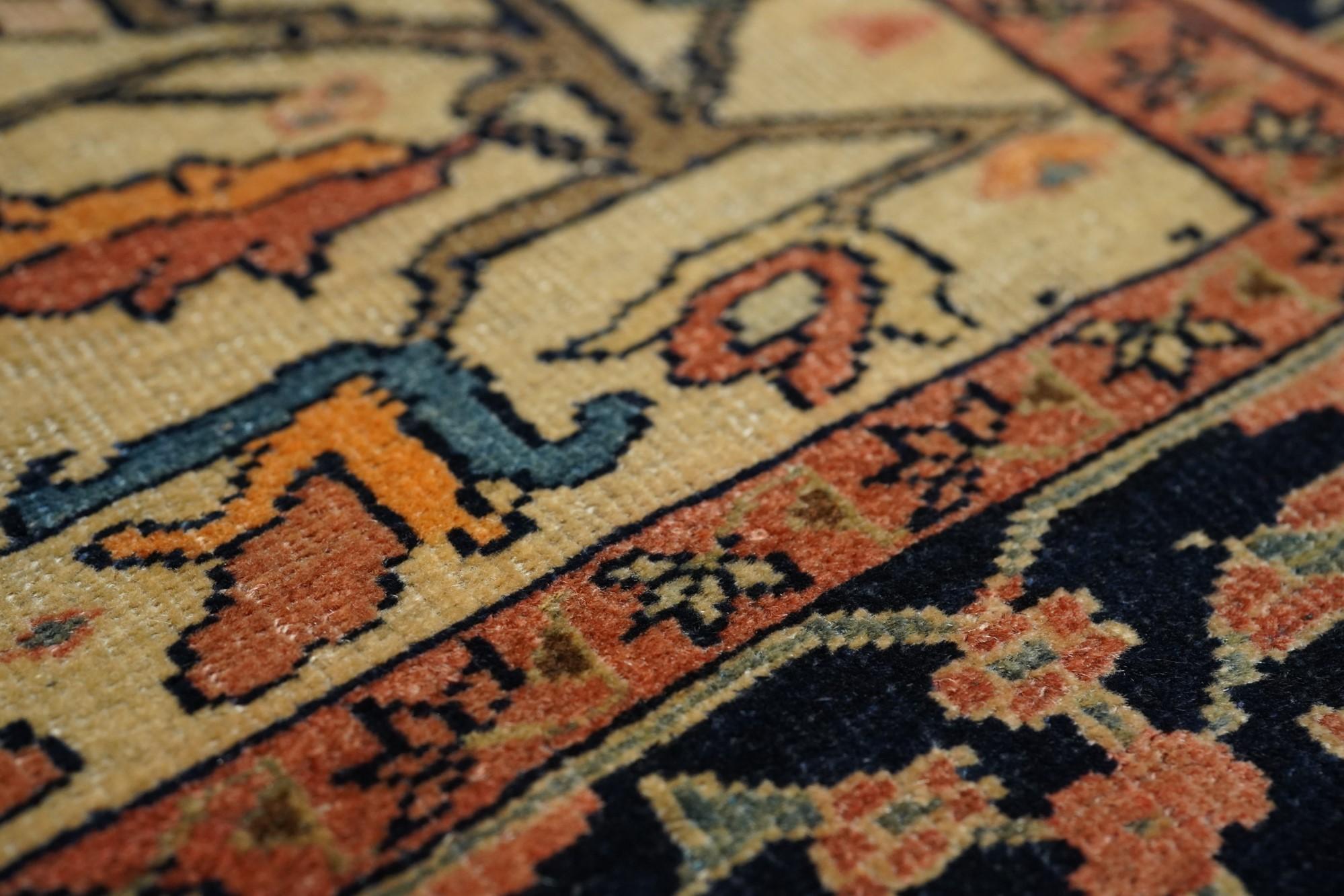 Wool Antique Farahan Rug For Sale