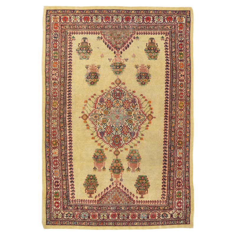 Antique Farahan Rug 4'3'' x 6'9'' For Sale at 1stDibs