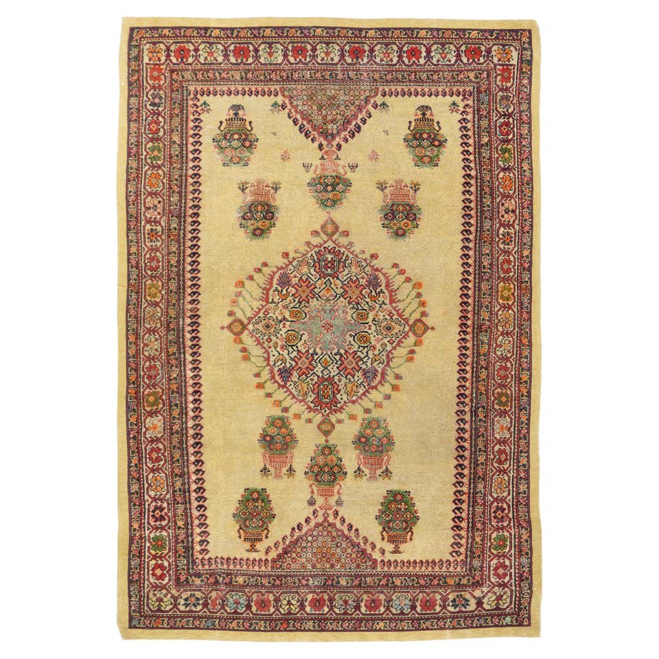 Antique Farahan Rug 4'3'' x 6'9'' For Sale at 1stDibs