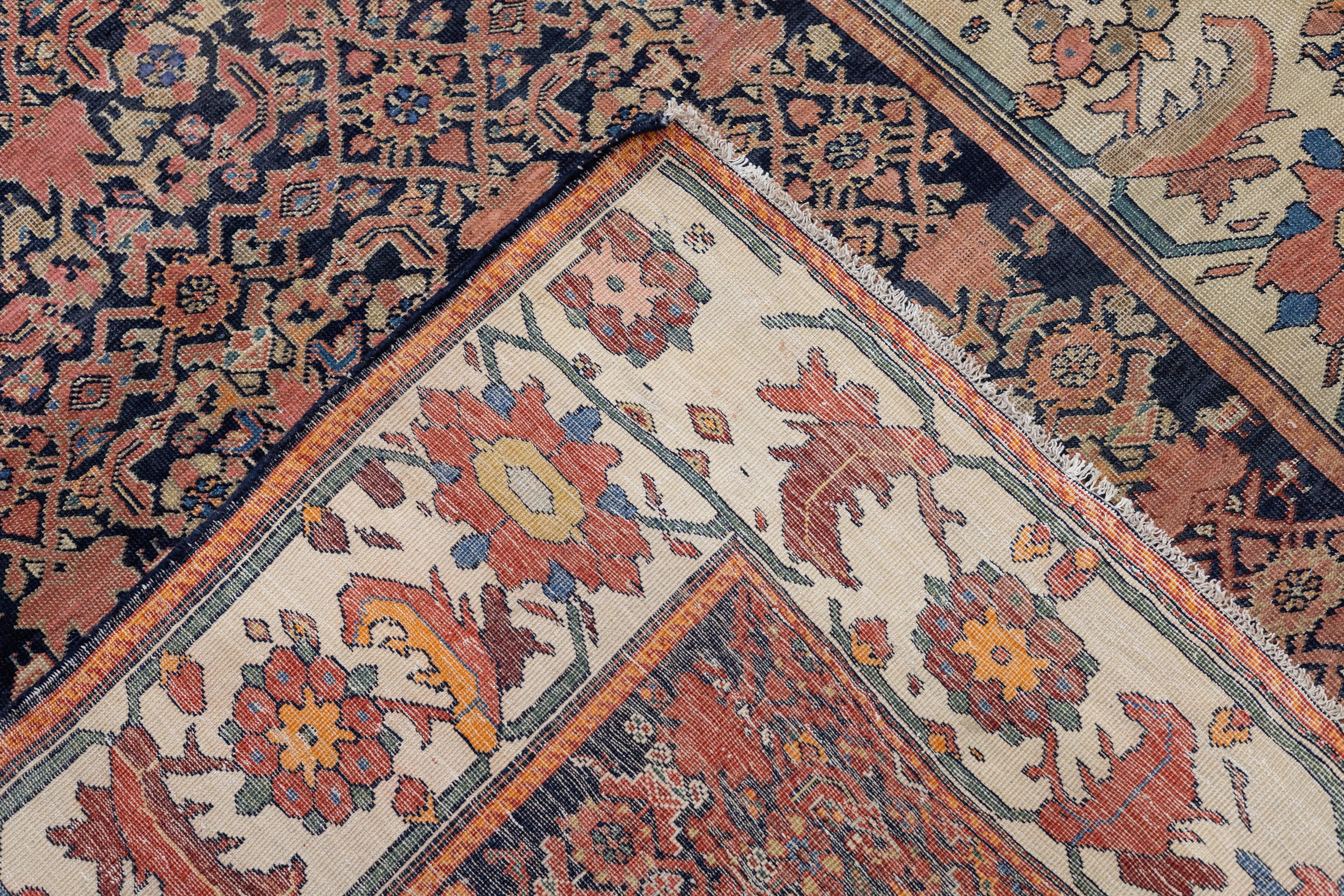 Antique Farahan Rug 4'3'' x 6'9'' For Sale 4
